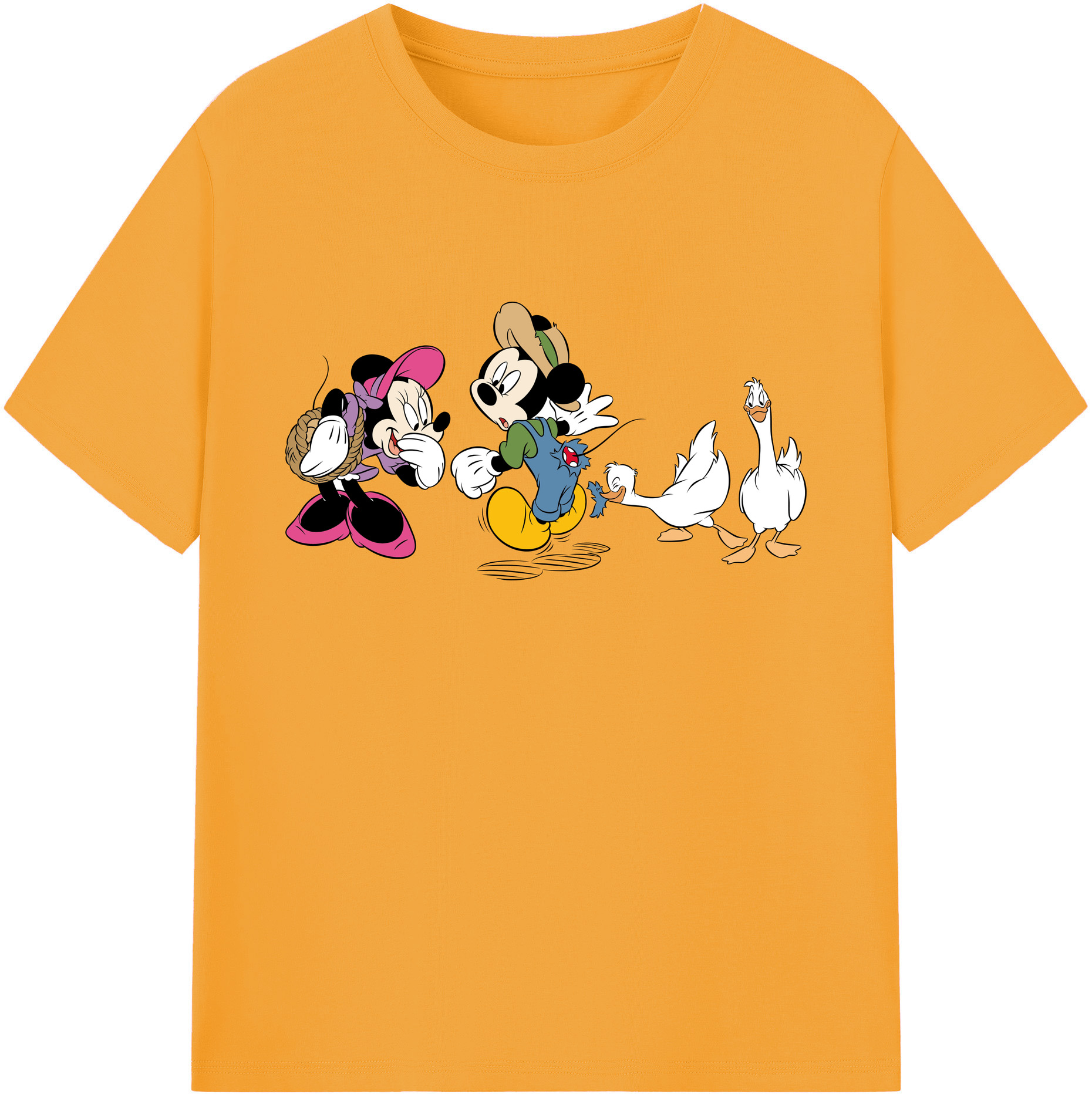 ミッキーマウス Mickey Mouse 綿100％ メンズ半袖Tシャツ｜肌触りやわらか＆通気性