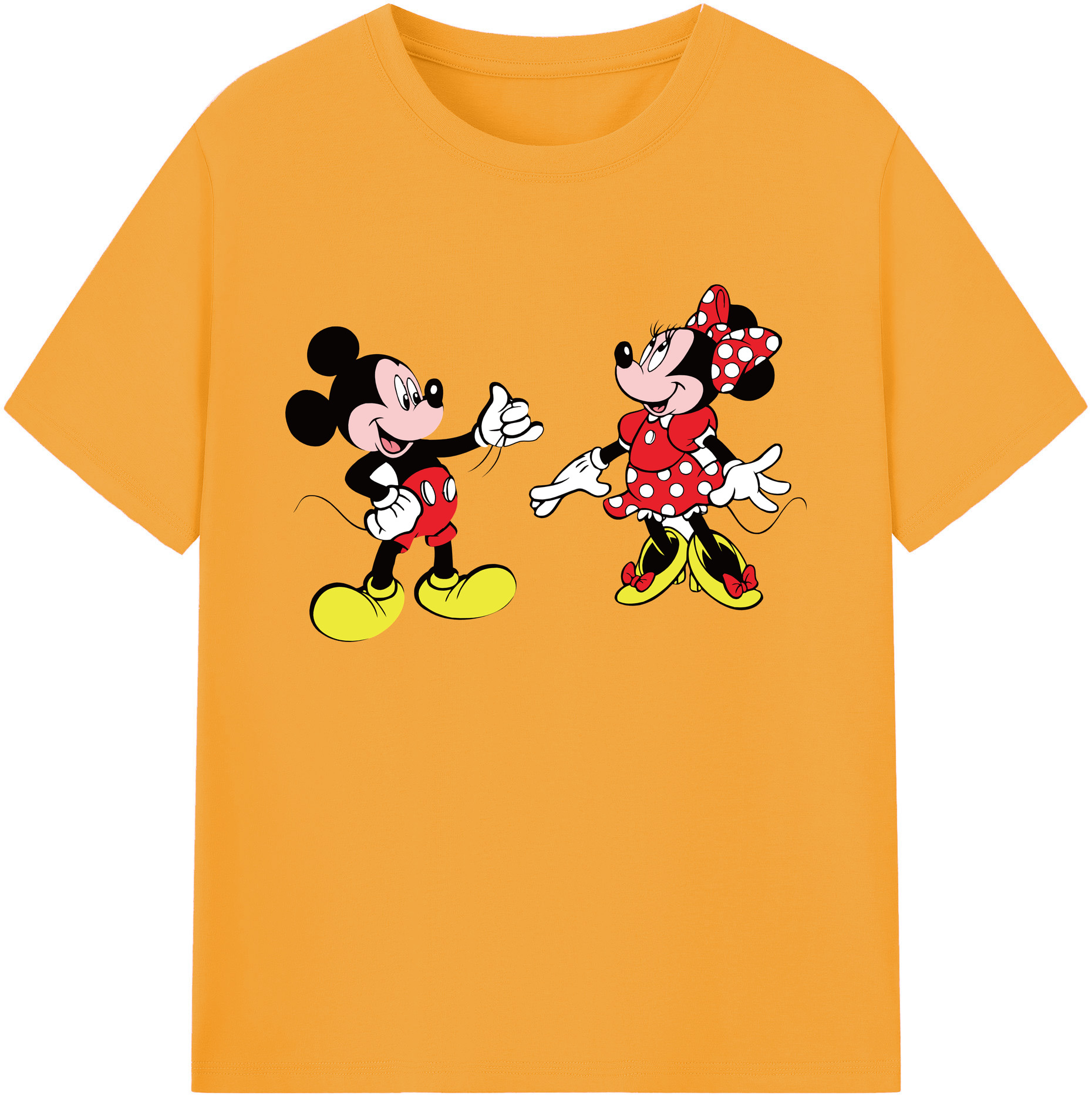 ミッキーマウス Mickey Mouse 綿100％ メンズ半袖Tシャツ｜肌触りやわらか＆通気性