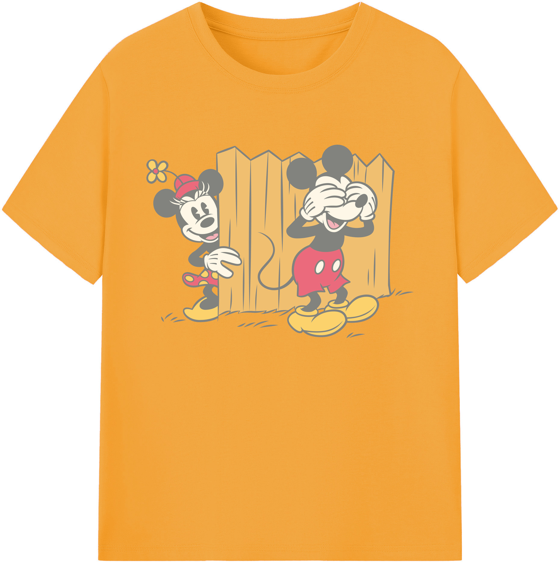 ミッキーマウス Mickey Mouse 綿100％ メンズ半袖Tシャツ｜肌触りやわらか＆通気性