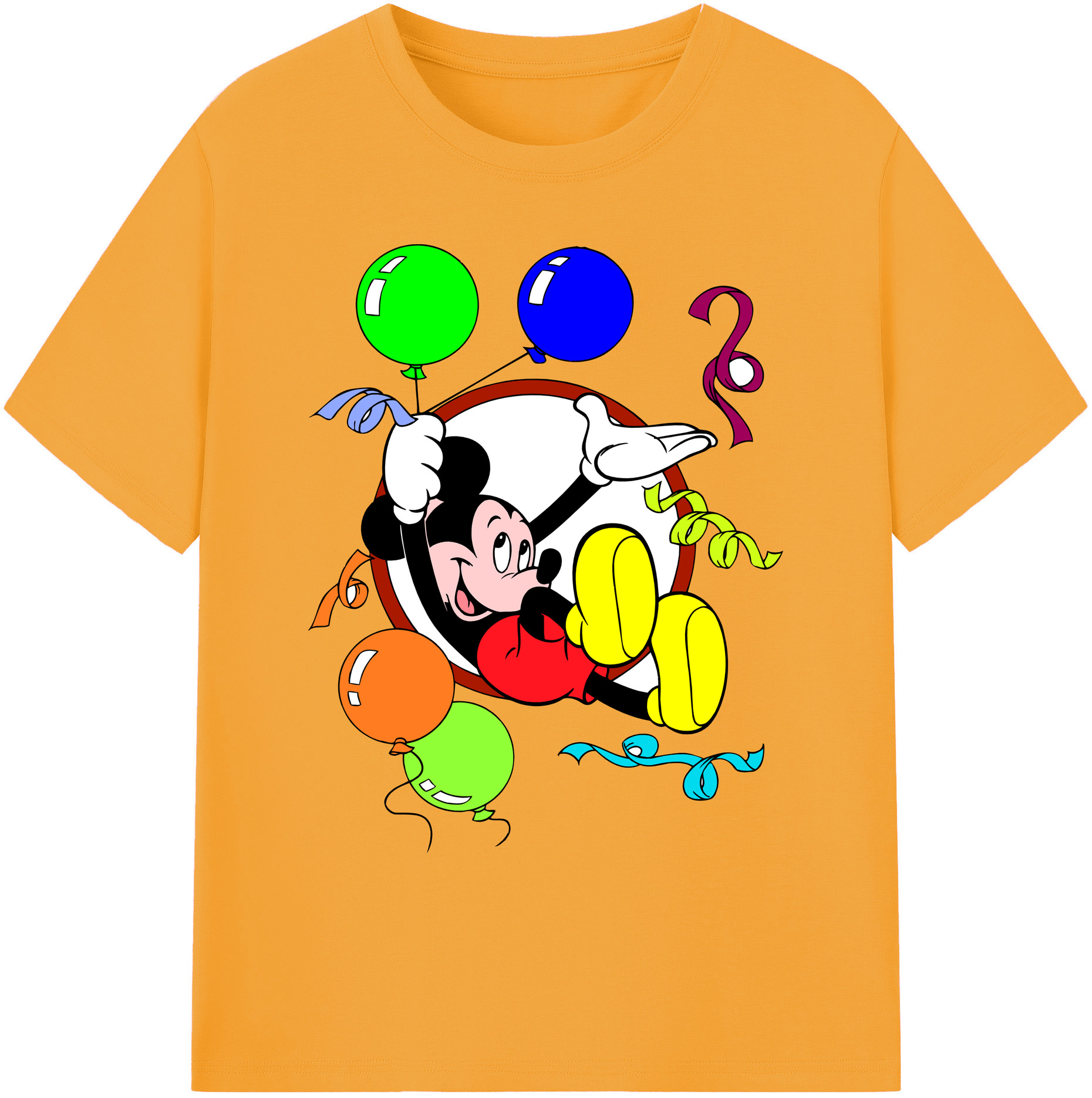 ミッキーマウス Mickey Mouse 綿100％ メンズ半袖Tシャツ｜肌触りやわらか＆通気性