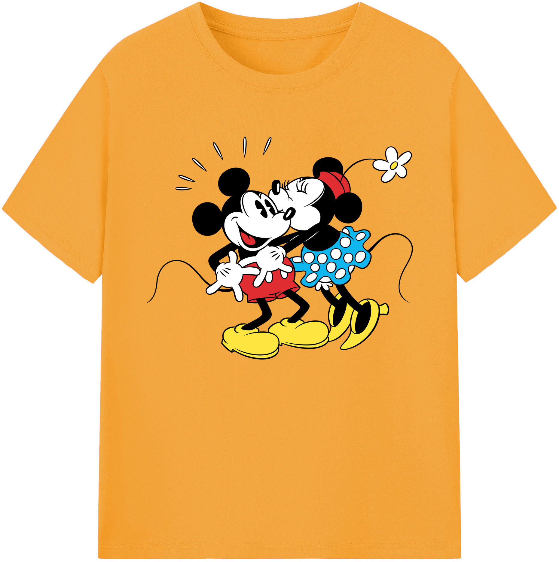 （画像用） ミッキーマウス Mickey Mouse 綿100％ メンズ半袖Tシャツ｜肌触りやわらか＆通気性