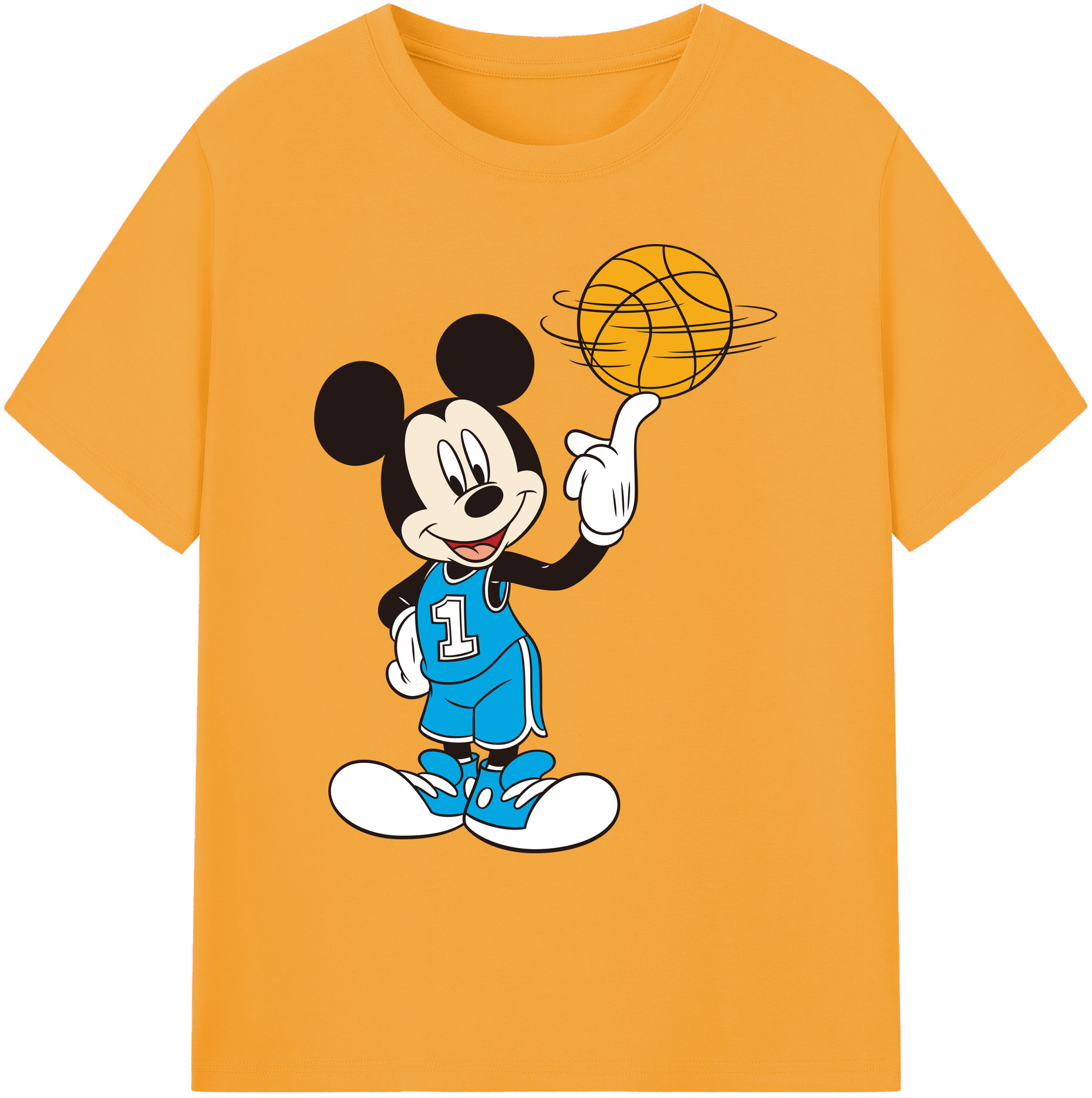 ミッキーマウス Mickey Mouse 綿100％ メンズ半袖Tシャツ｜肌触りやわらか＆通気性