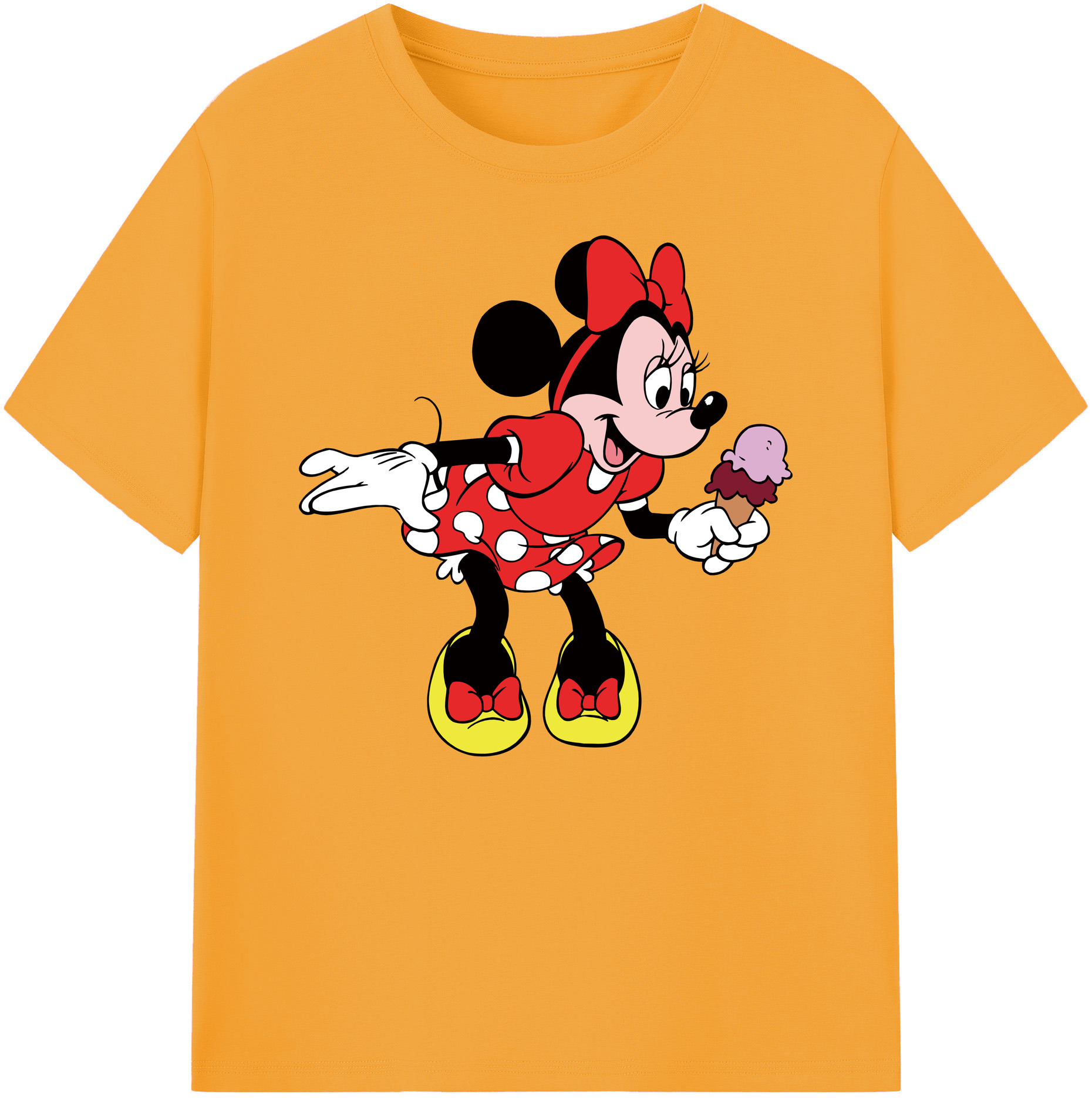 ミッキーマウス Mickey Mouse 綿100％ メンズ半袖Tシャツ｜肌触りやわらか＆通気性