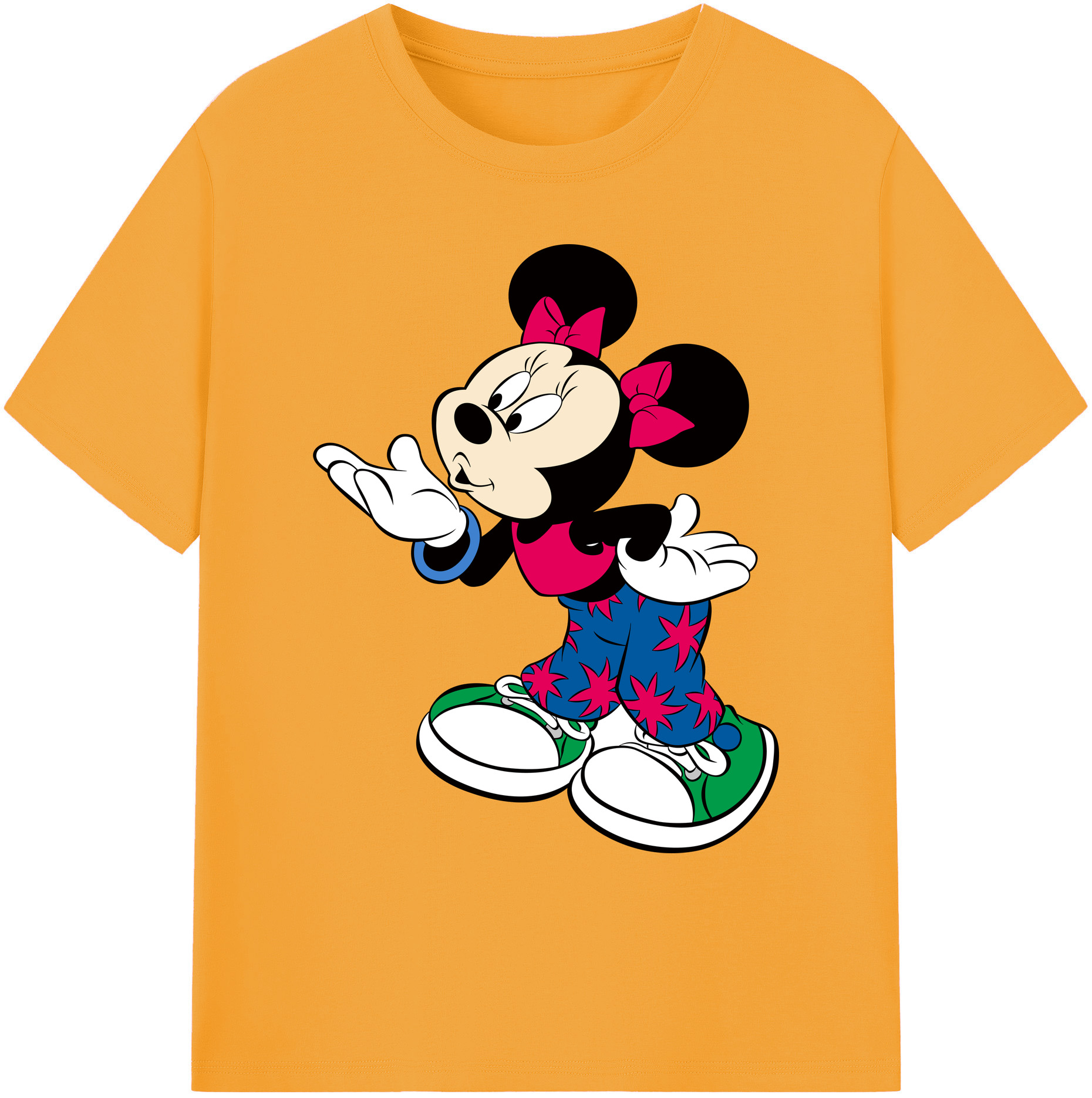 ミッキーマウス Mickey Mouse 綿100％ メンズ半袖Tシャツ｜肌触りやわらか＆通気性