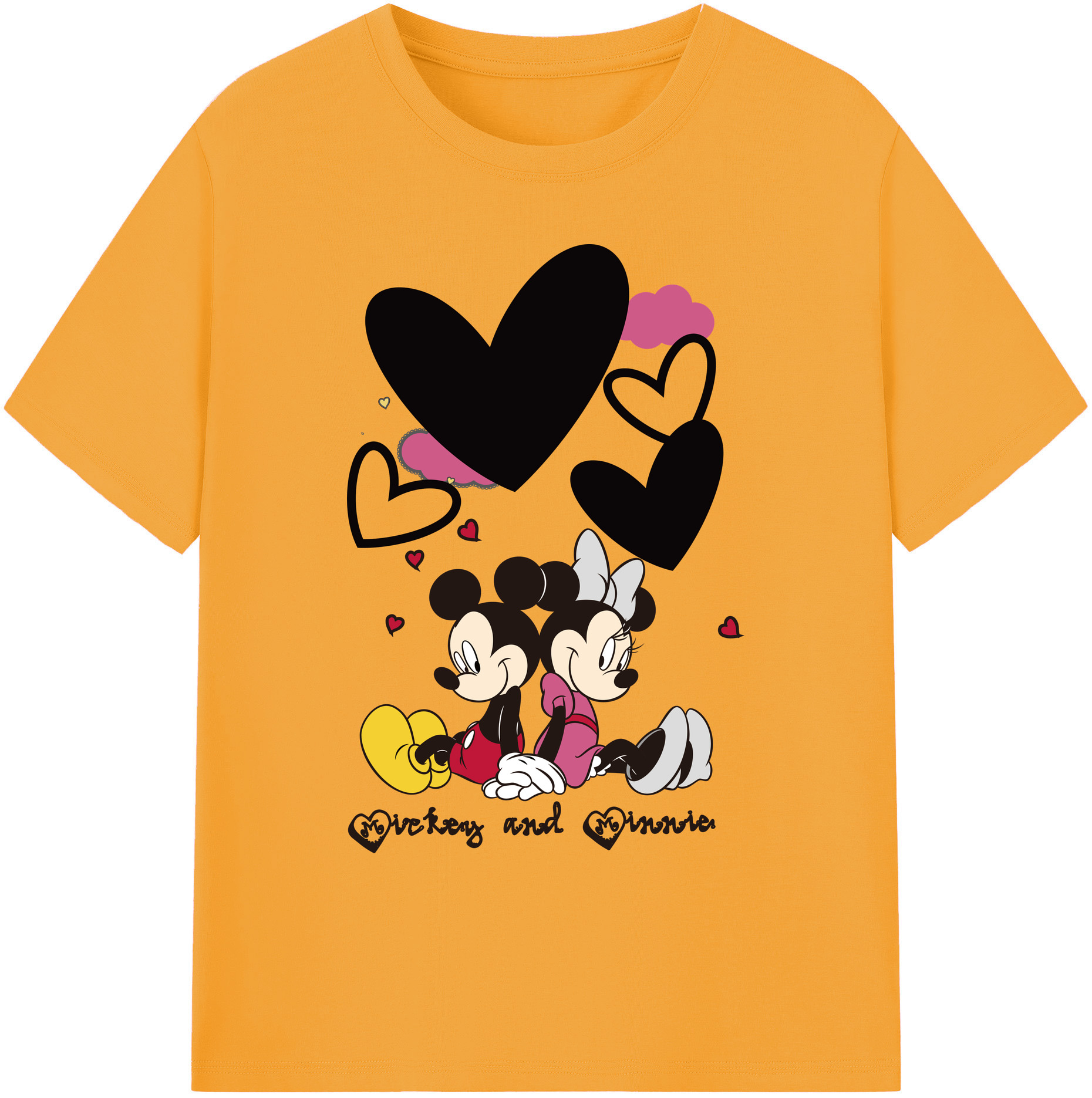ミッキーマウス Mickey Mouse 綿100％ メンズ半袖Tシャツ｜肌触りやわらか＆通気性