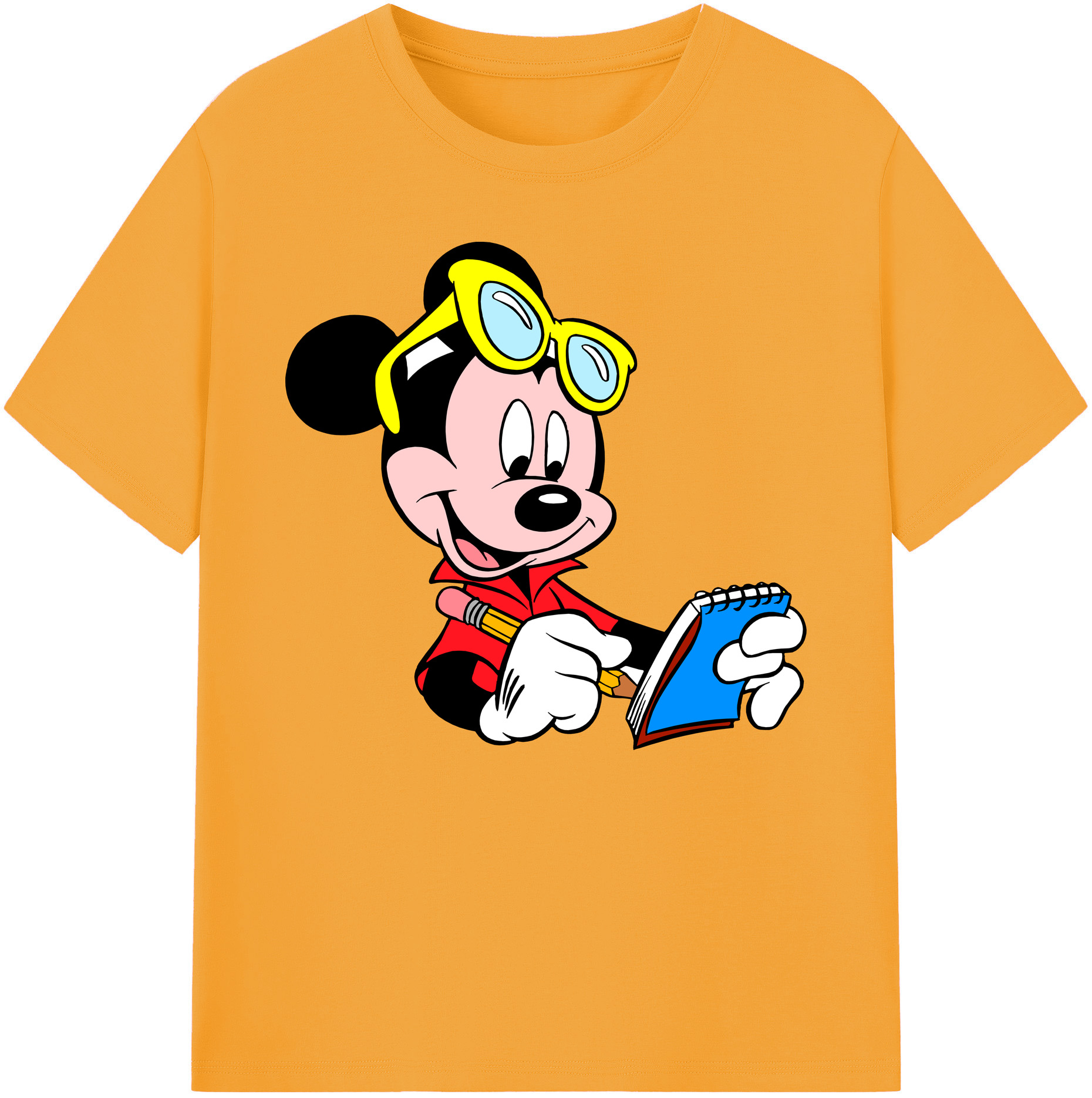 ミッキーマウス Mickey Mouse 綿100％ メンズ半袖Tシャツ｜肌触りやわらか＆通気性