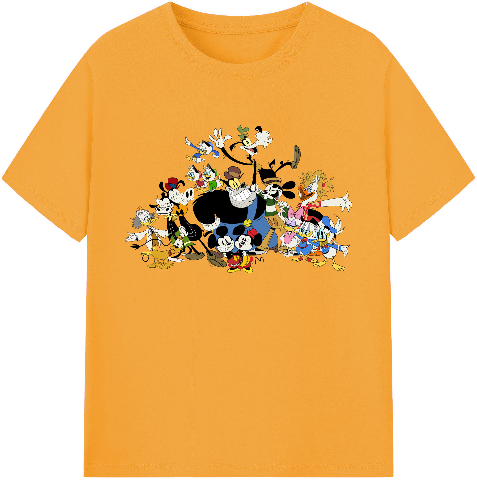 ミッキーマウス Mickey Mouse 綿100％ メンズ半袖Tシャツ｜肌触りやわらか＆通気性