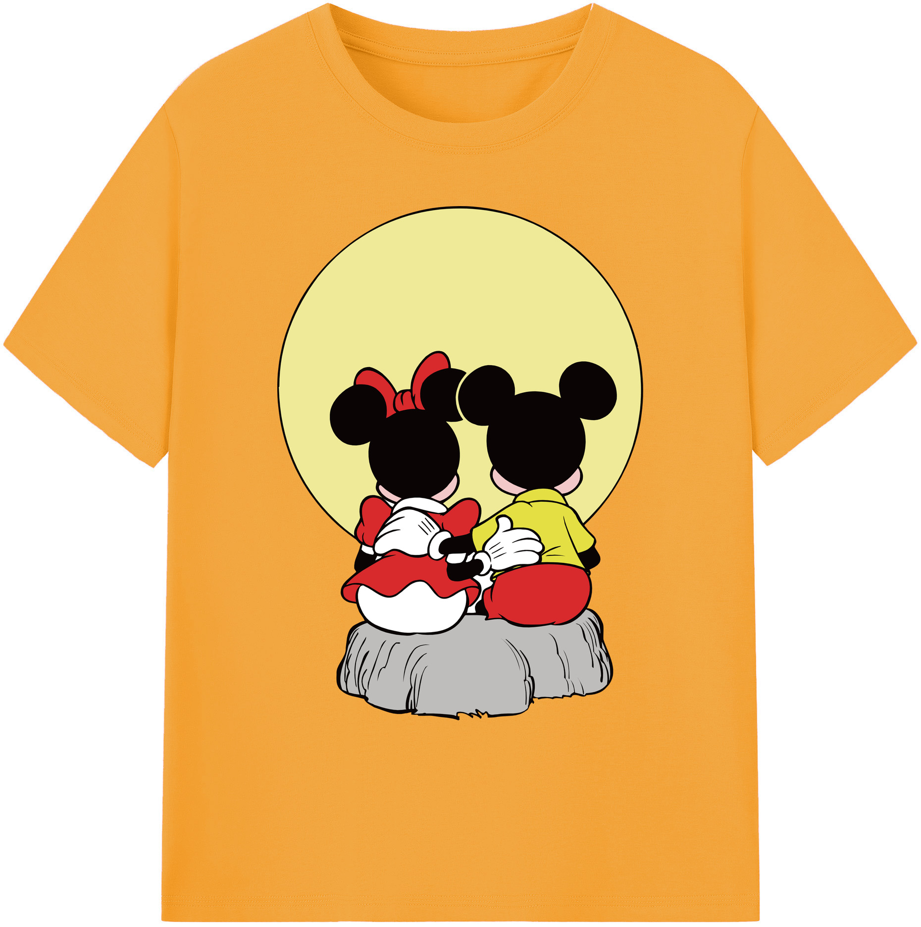 ミッキーマウス Mickey Mouse 綿100％ メンズ半袖Tシャツ｜肌触りやわらか＆通気性