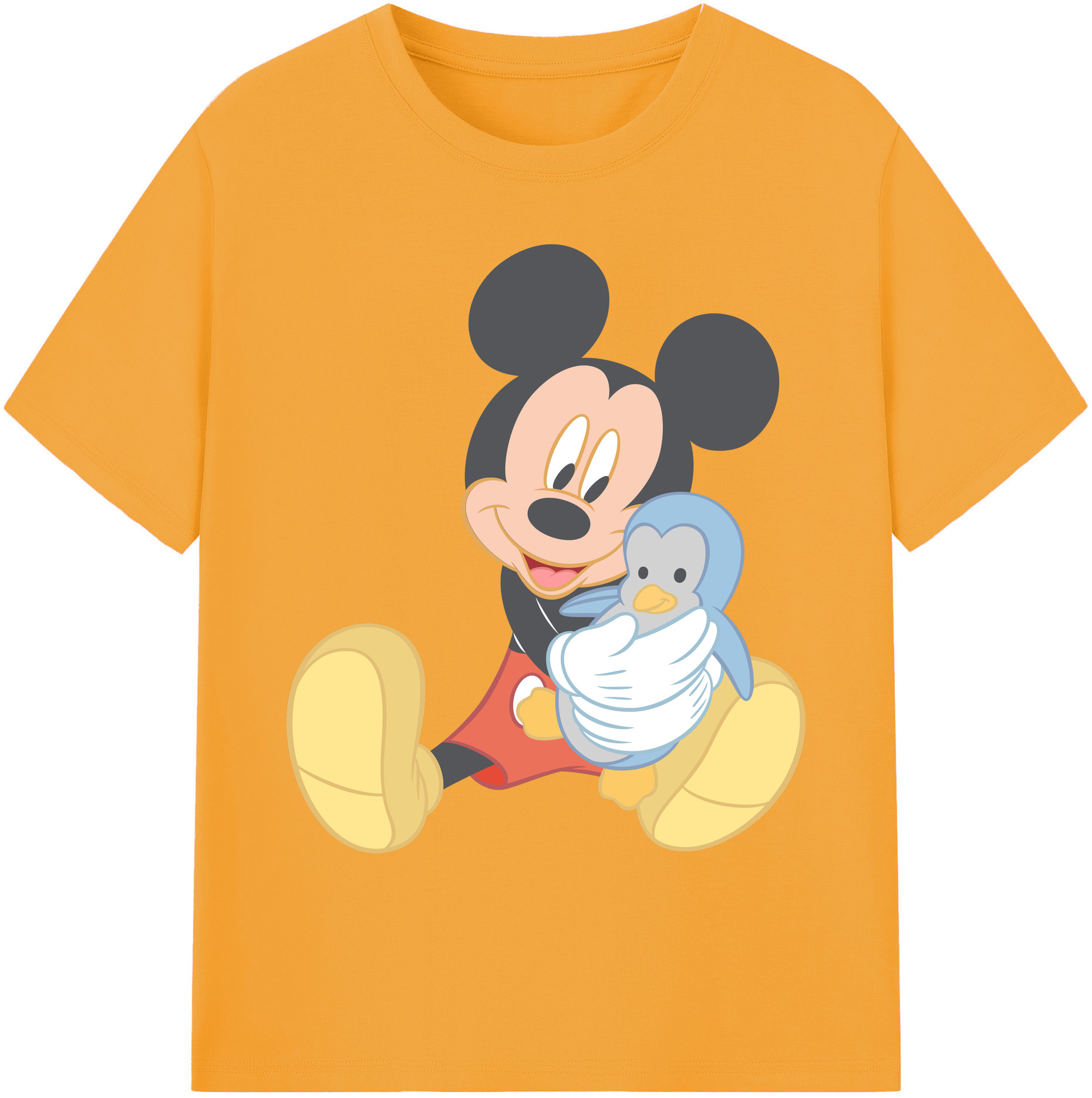 ミッキーマウス Mickey Mouse 綿100％ メンズ半袖Tシャツ｜肌触りやわらか＆通気性