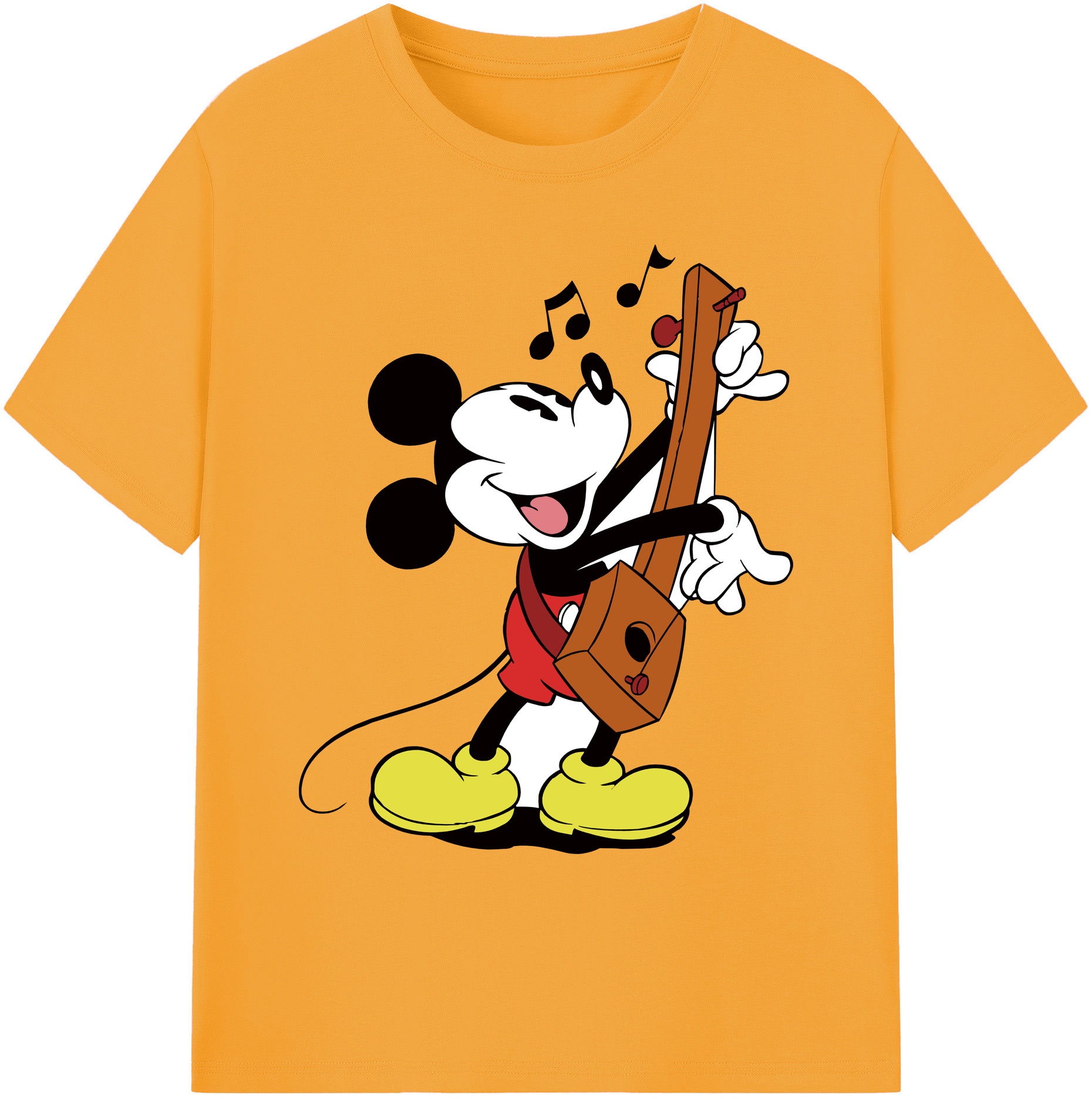 ミッキーマウス Mickey Mouse 綿100％ メンズ半袖Tシャツ｜肌触りやわらか＆通気性