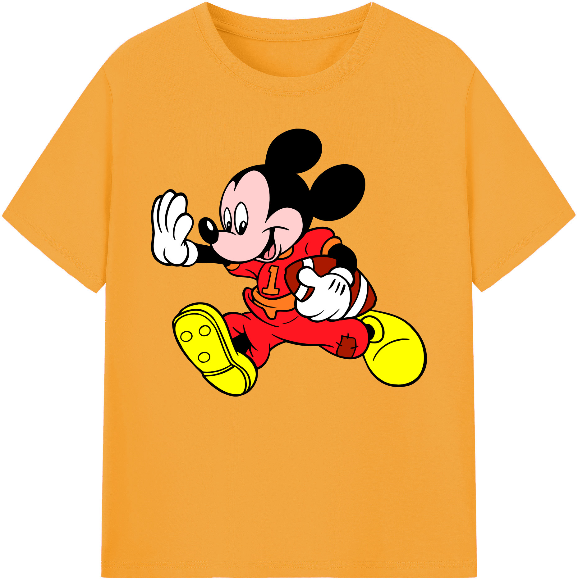 ミッキーマウス Mickey Mouse 綿100％ メンズ半袖Tシャツ｜肌触りやわらか＆通気性