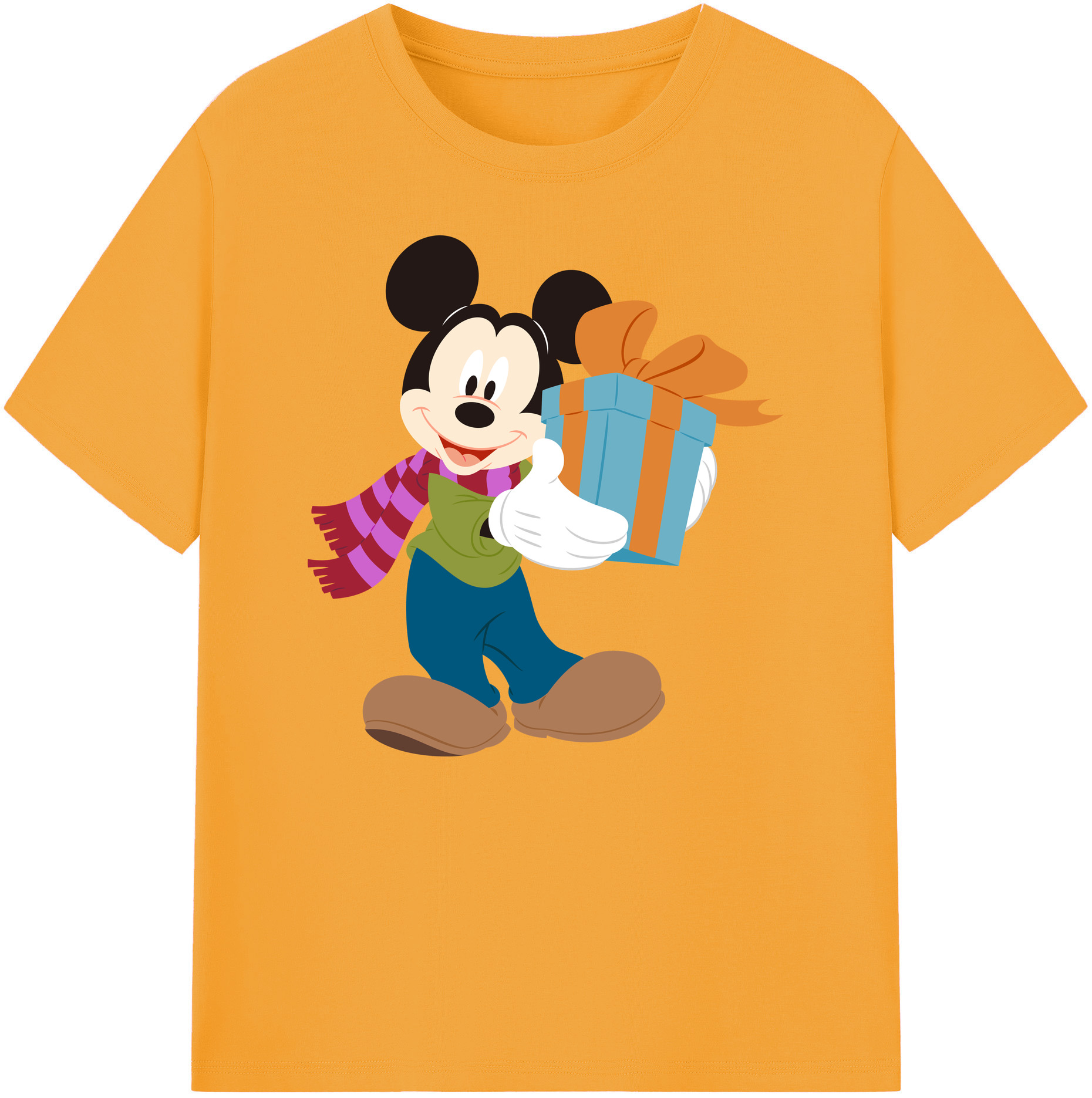 ミッキーマウス Mickey Mouse 綿100％ メンズ半袖Tシャツ｜肌触りやわらか＆通気性