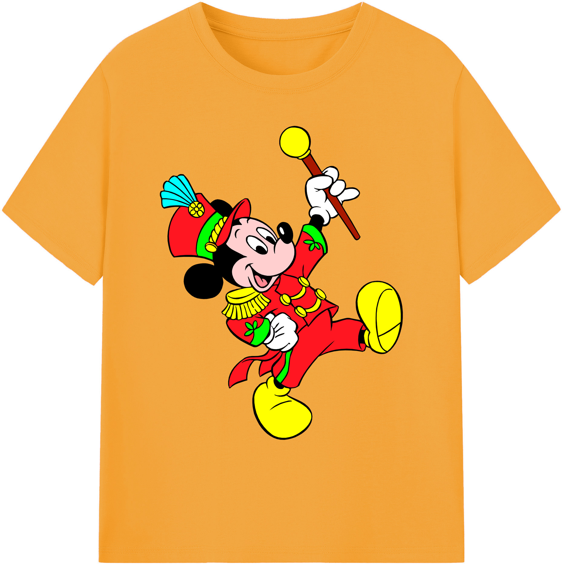 ミッキーマウス Mickey Mouse 綿100％ メンズ半袖Tシャツ｜肌触りやわらか＆通気性