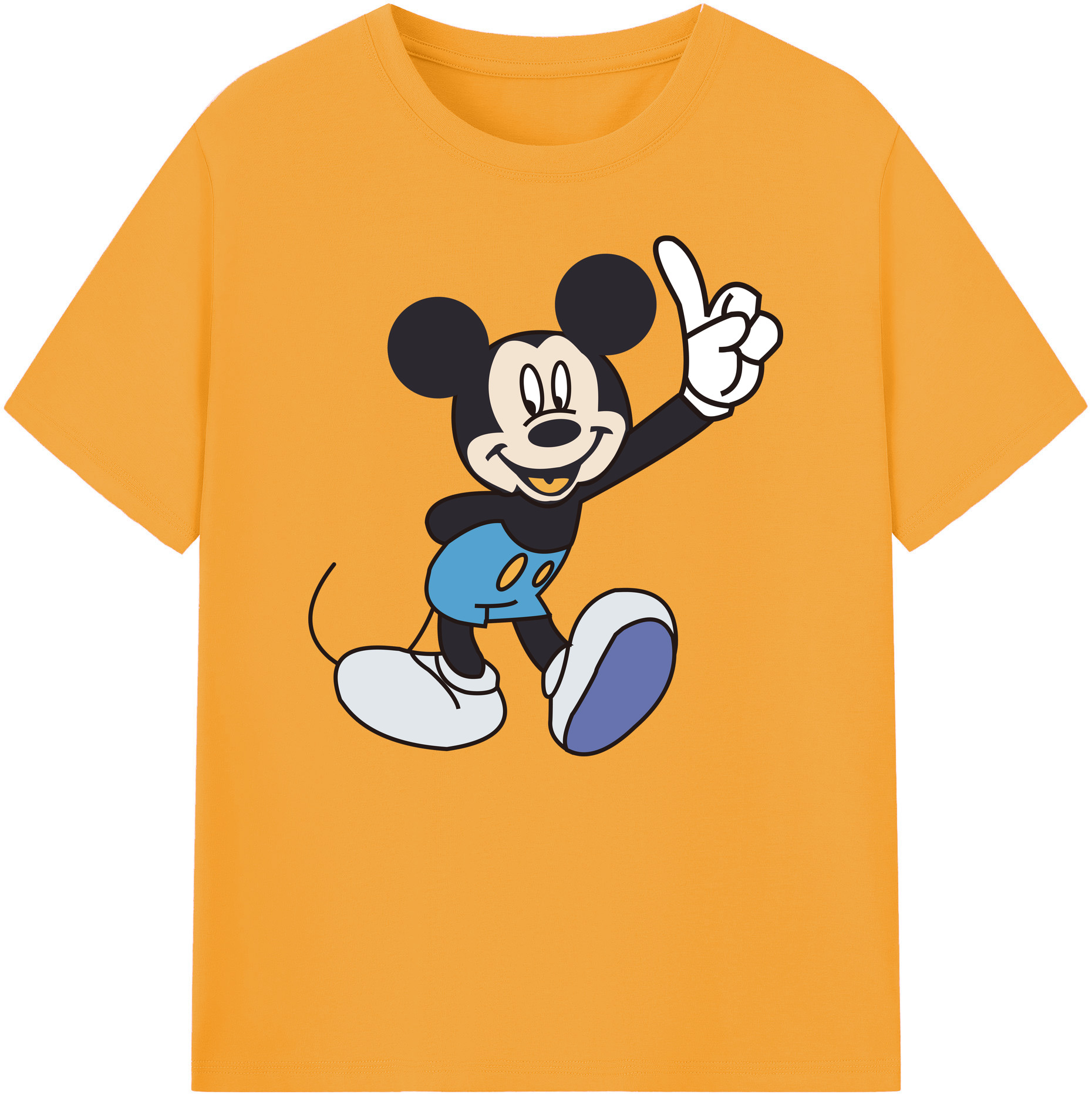 ミッキーマウス Mickey Mouse 綿100％ メンズ半袖Tシャツ｜肌触りやわらか＆通気性