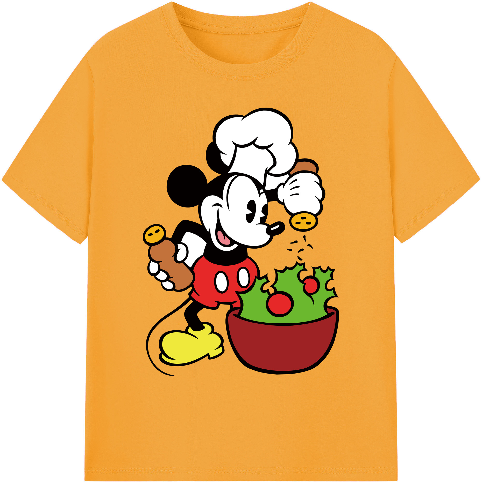 ミッキーマウス Mickey Mouse 綿100％ メンズ半袖Tシャツ｜肌触りやわらか＆通気性