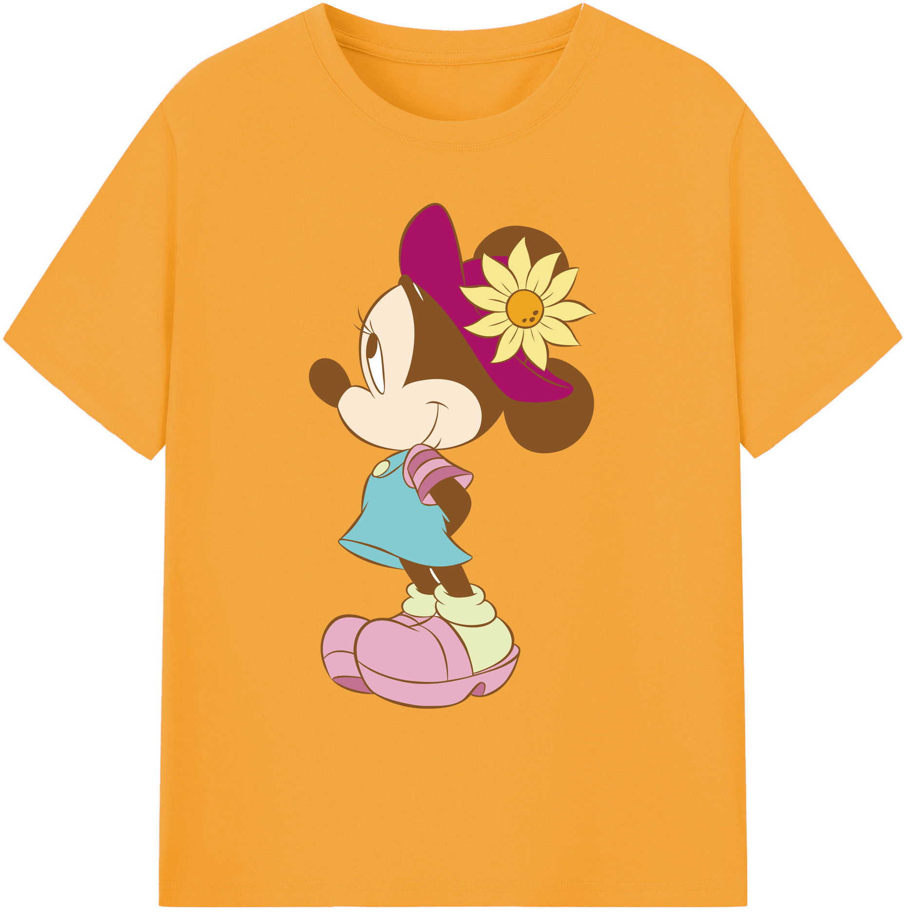 ミッキーマウス Mickey Mouse 綿100％ メンズ半袖Tシャツ｜肌触りやわらか＆通気性