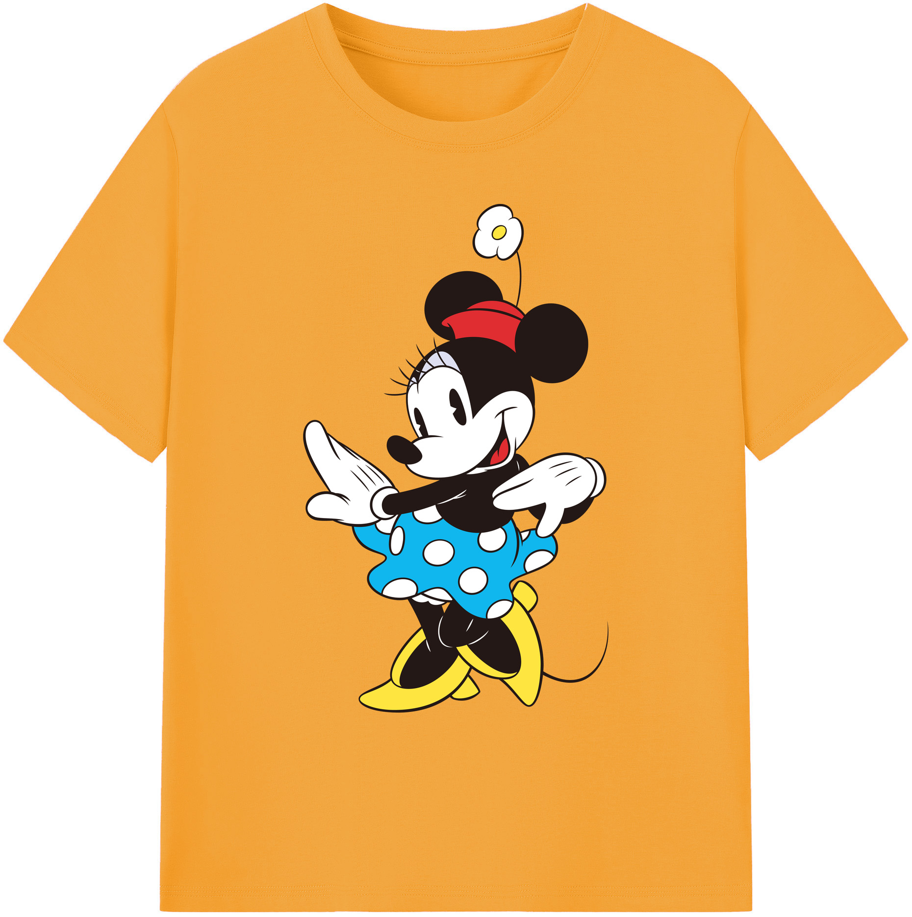 ミッキーマウス Mickey Mouse 綿100％ メンズ半袖Tシャツ｜肌触りやわらか＆通気性