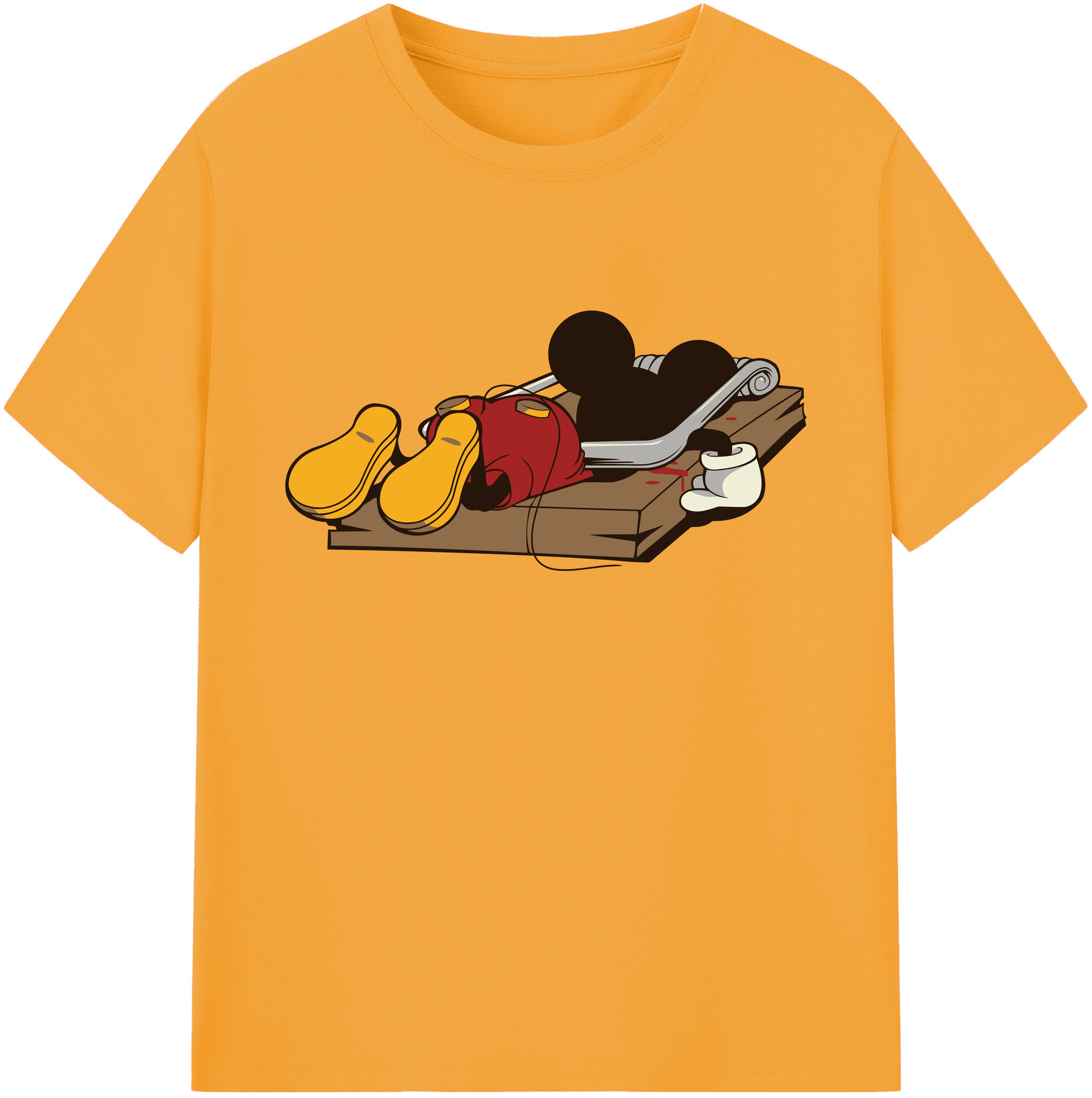 ミッキーマウス Mickey Mouse 綿100％ メンズ半袖Tシャツ｜肌触りやわらか＆通気性