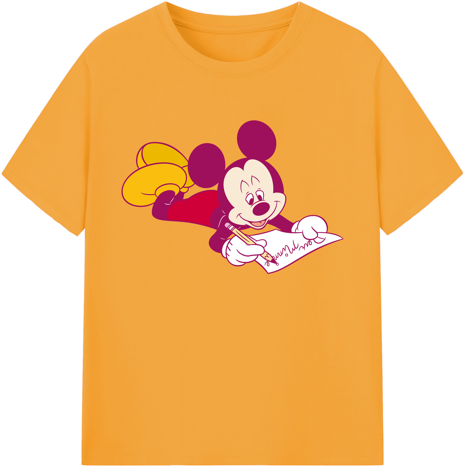 ミッキーマウス Mickey Mouse 綿100％ メンズ半袖Tシャツ｜肌触りやわらか＆通気性