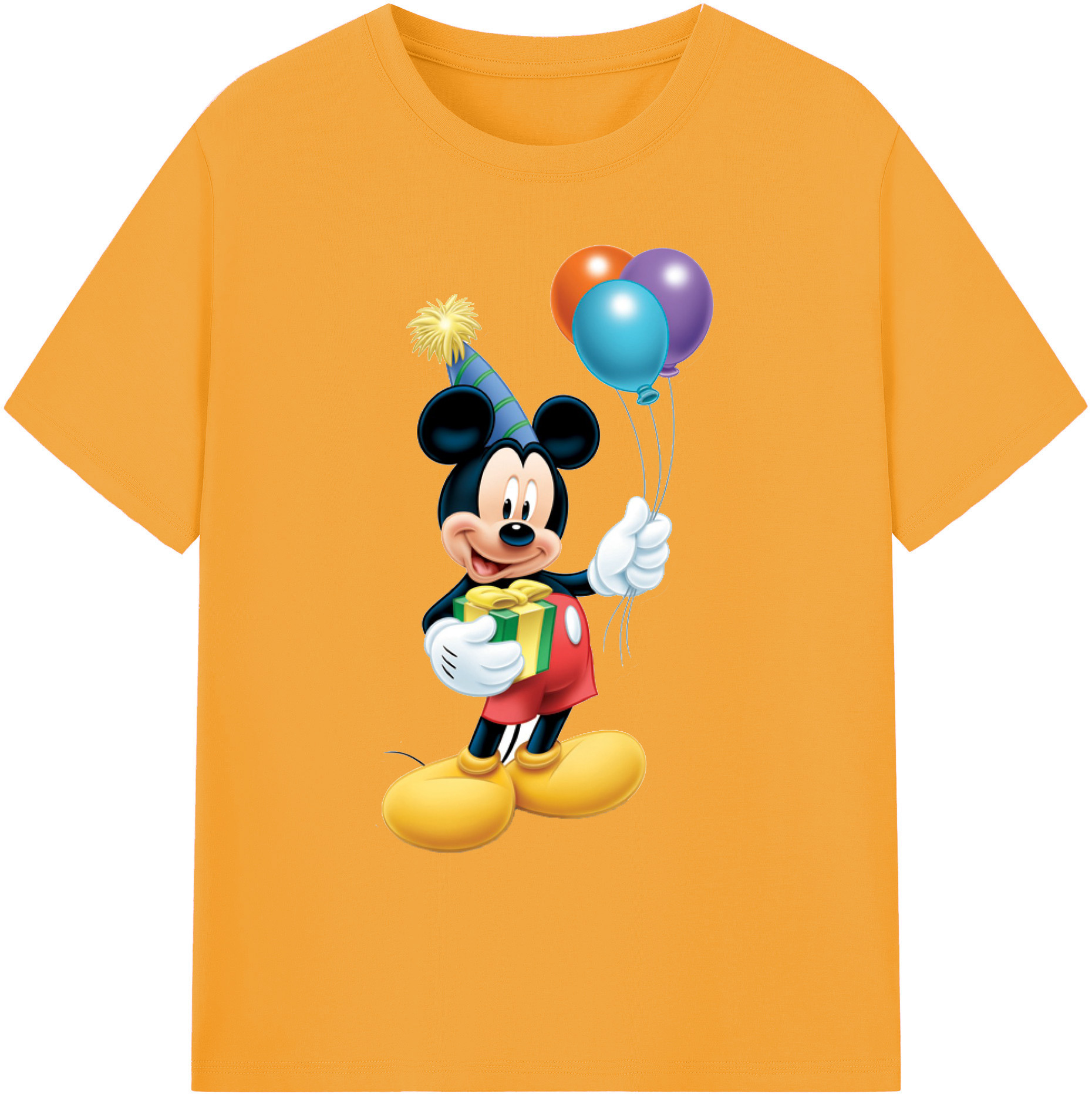 ミッキーマウス Mickey Mouse 綿100％ メンズ半袖Tシャツ｜肌触りやわらか＆通気性