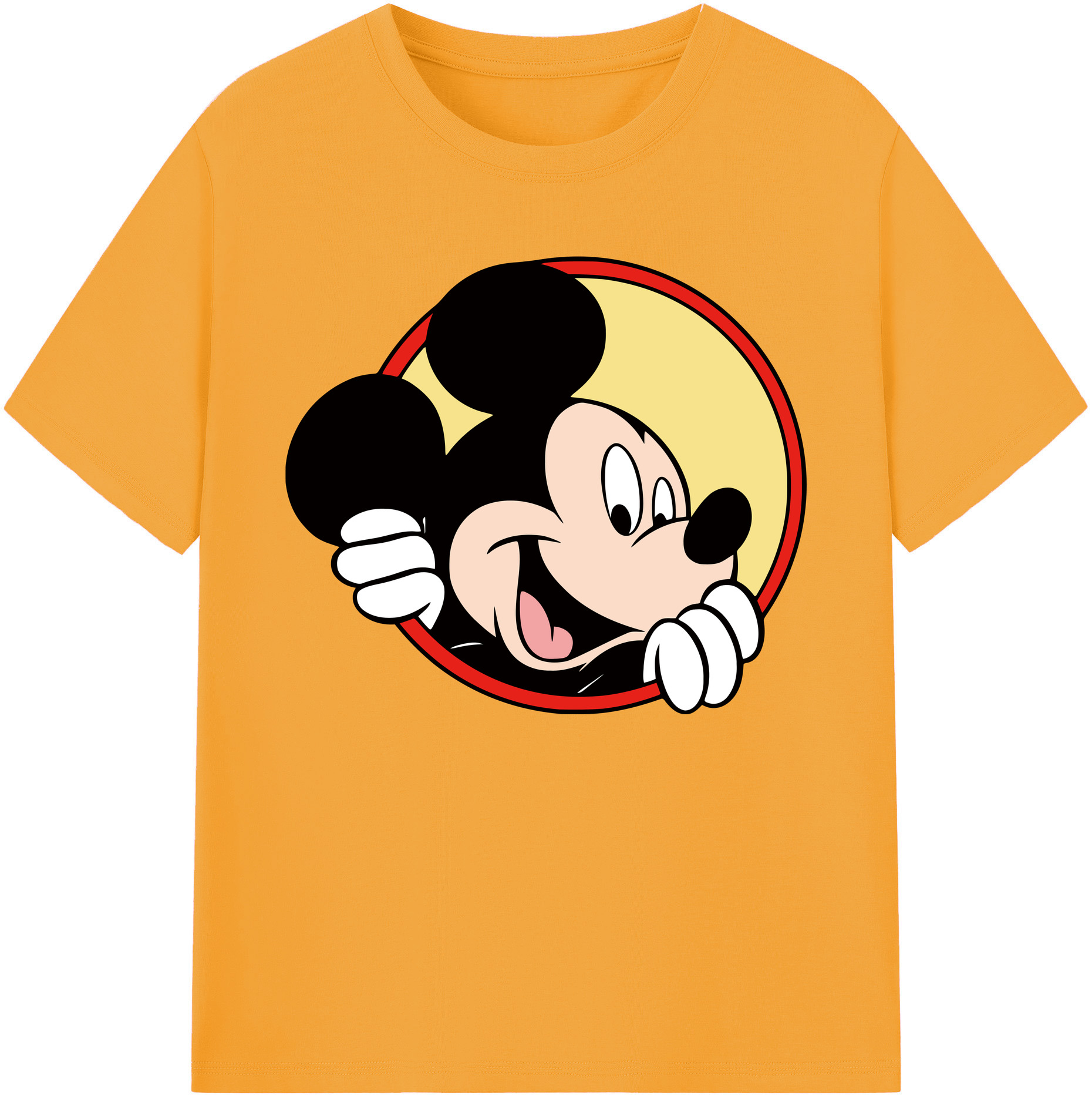 ミッキーマウス Mickey Mouse 綿100％ メンズ半袖Tシャツ｜肌触りやわらか＆通気性