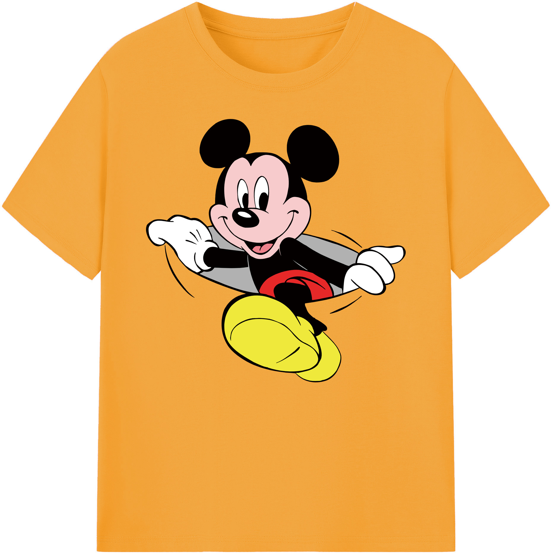 ミッキーマウス Mickey Mouse 綿100％ メンズ半袖Tシャツ｜肌触りやわらか＆通気性
