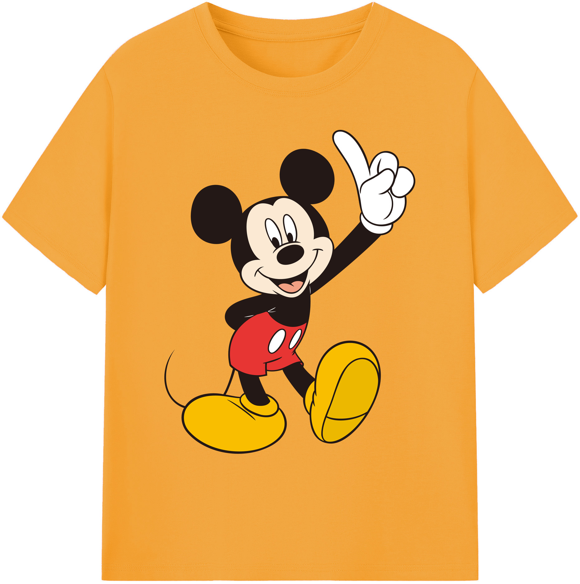 ミッキーマウス Mickey Mouse 綿100％ メンズ半袖Tシャツ｜肌触りやわらか＆通気性