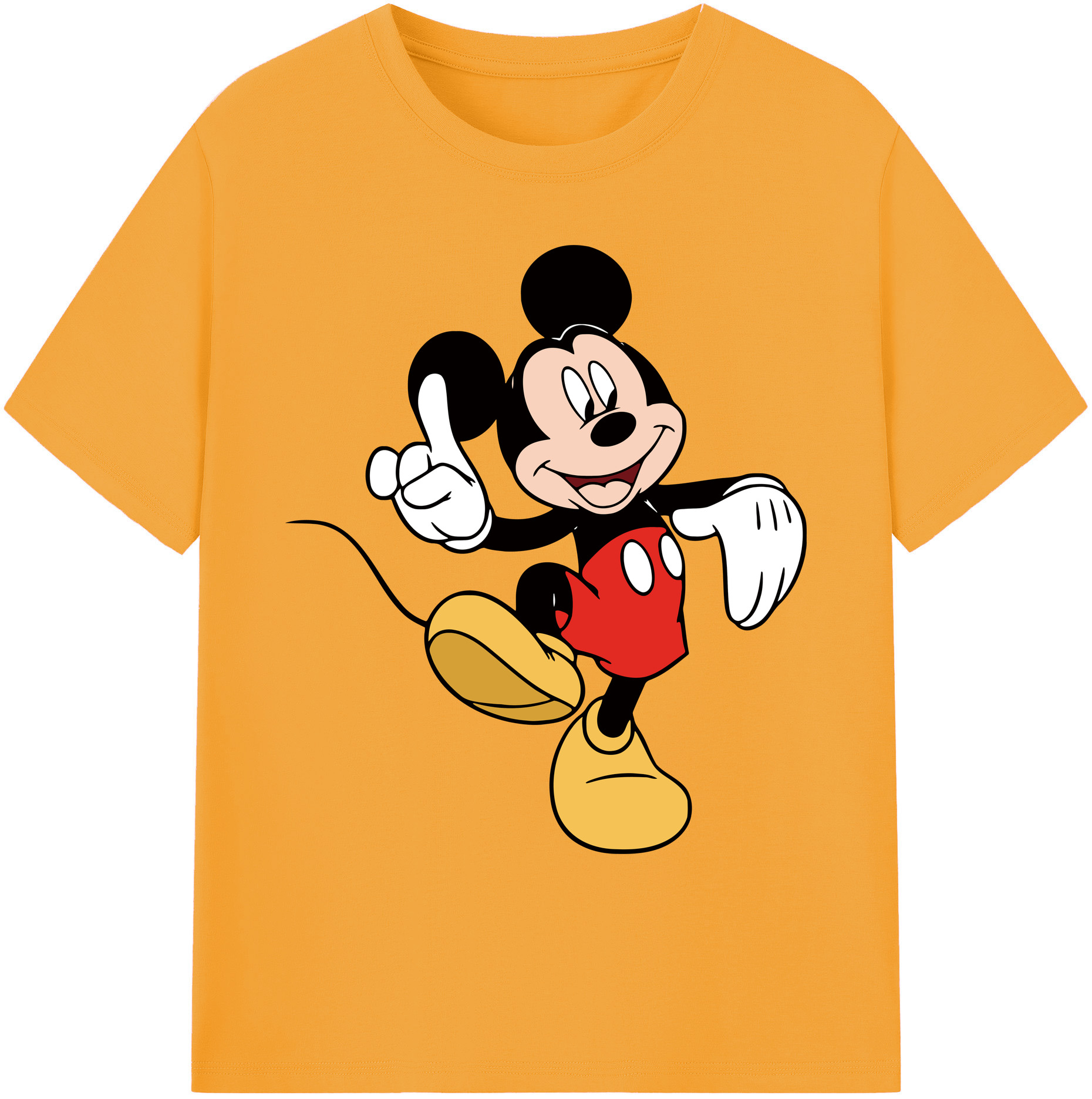 ミッキーマウス Mickey Mouse 綿100％ メンズ半袖Tシャツ｜肌触りやわらか＆通気性