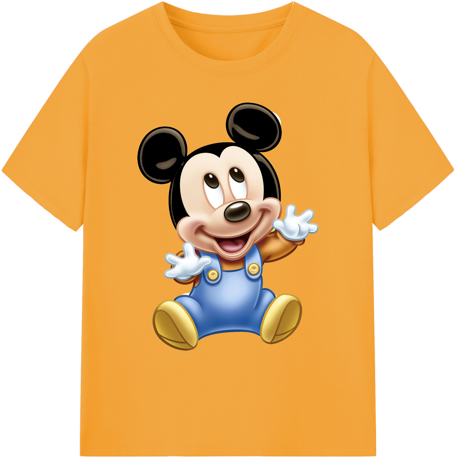 ミッキーマウス Mickey Mouse 綿100％ メンズ半袖Tシャツ｜肌触りやわらか＆通気性
