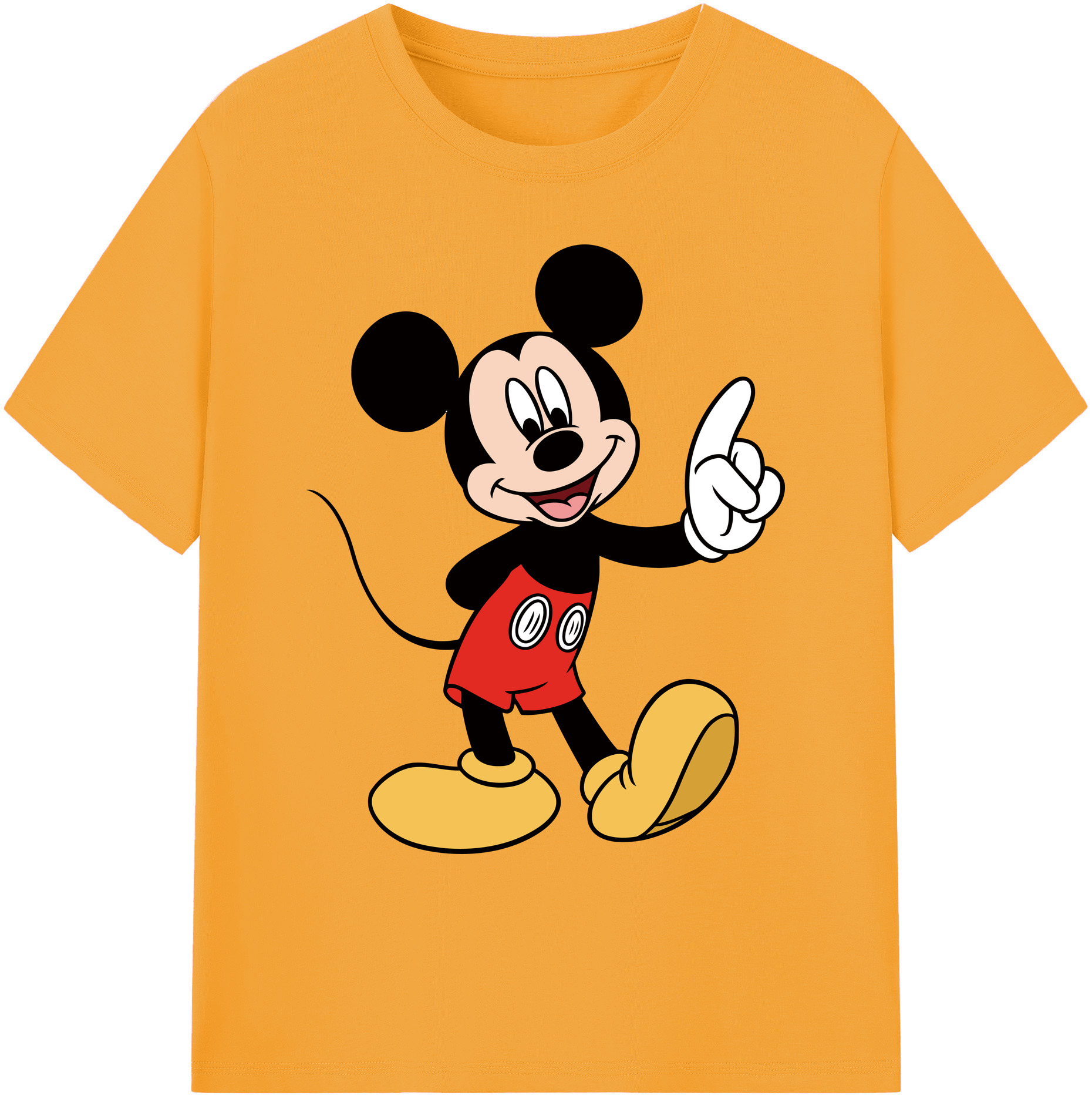 ミッキーマウス Mickey Mouse 綿100％ メンズ半袖Tシャツ｜肌触りやわらか＆通気性