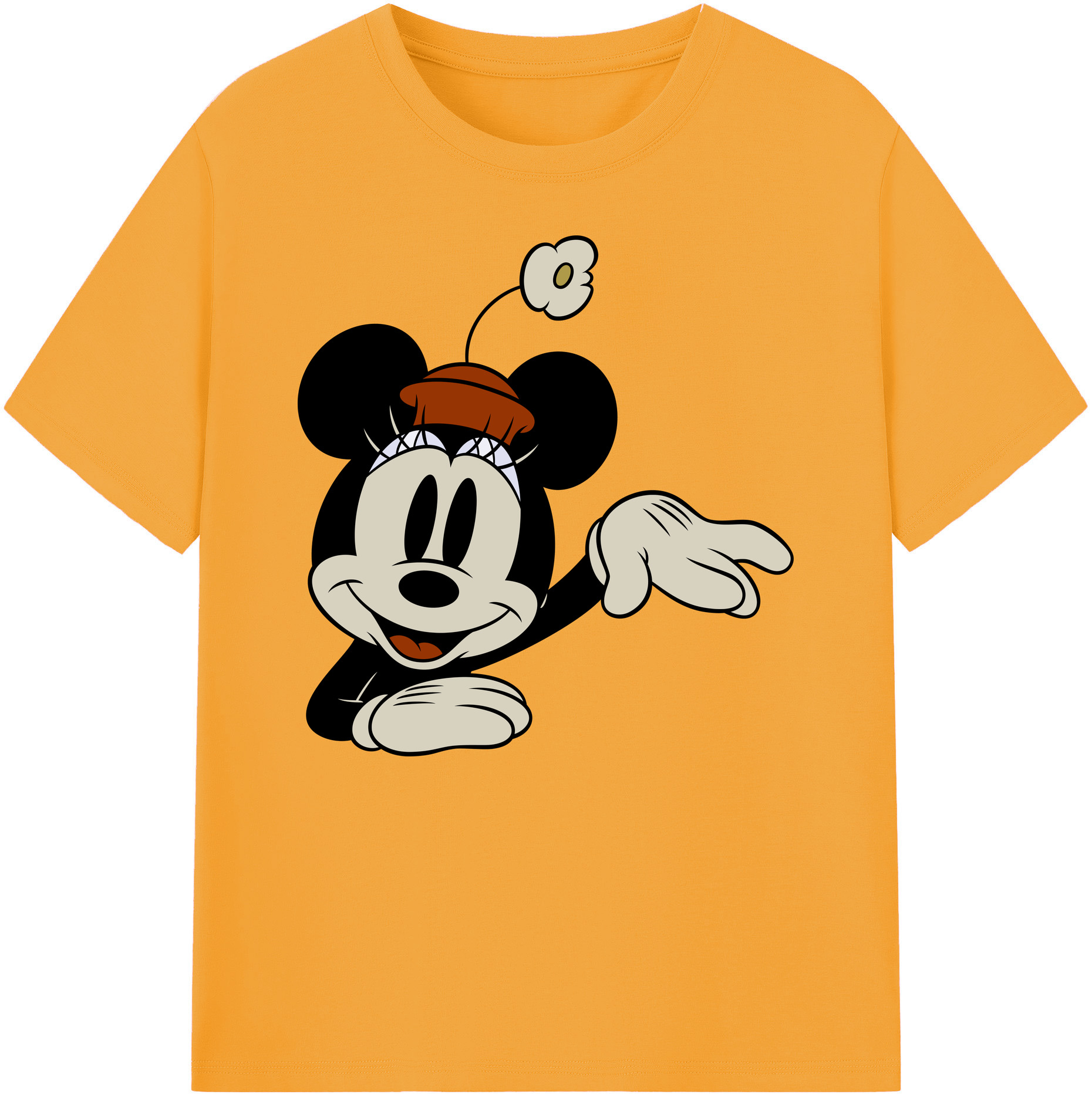 ミッキーマウス Mickey Mouse 綿100％ メンズ半袖Tシャツ｜肌触りやわらか＆通気性