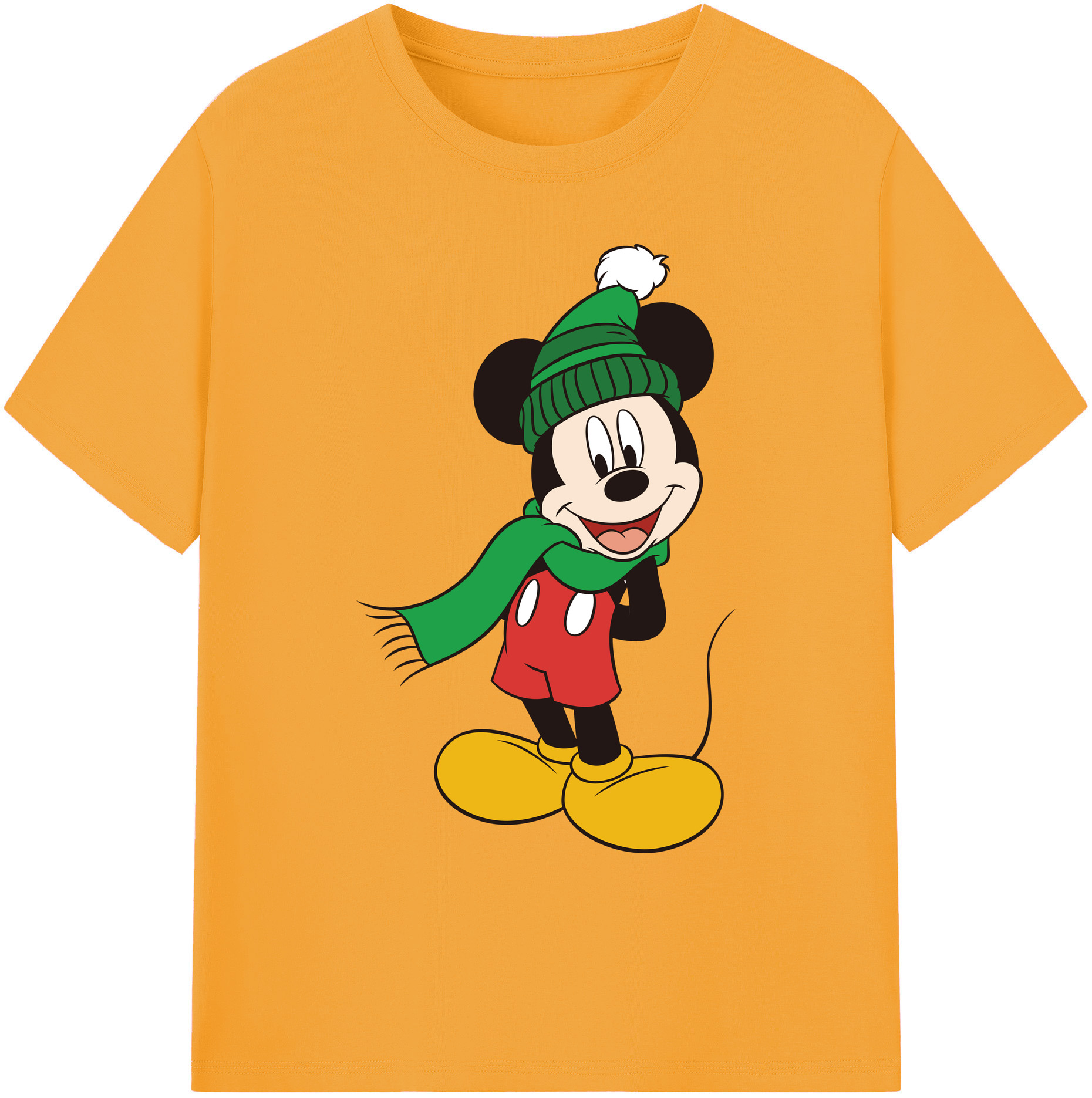 ミッキーマウス Mickey Mouse 綿100％ メンズ半袖Tシャツ｜肌触りやわらか＆通気性