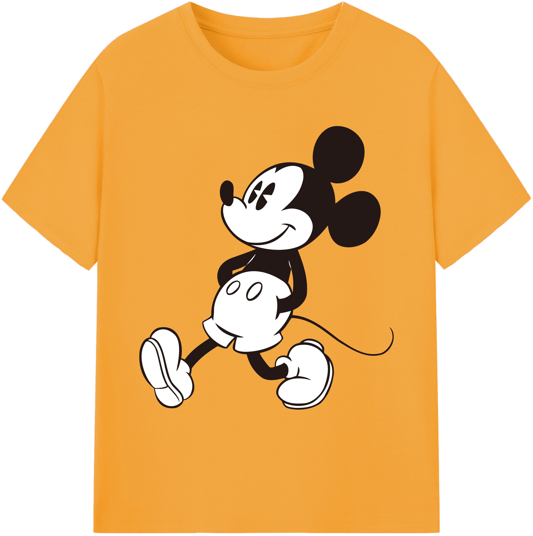 ミッキーマウス Mickey Mouse 綿100％ メンズ半袖Tシャツ｜肌触りやわらか＆通気性