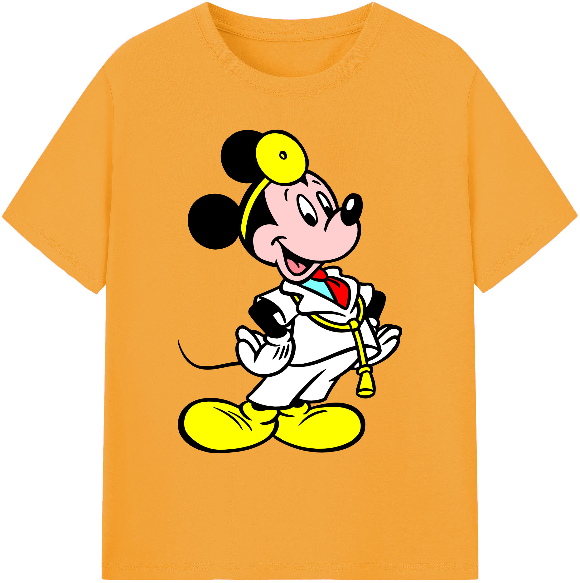 ミッキーマウス Mickey Mouse 綿100％ メンズ半袖Tシャツ｜肌触りやわらか＆通気性