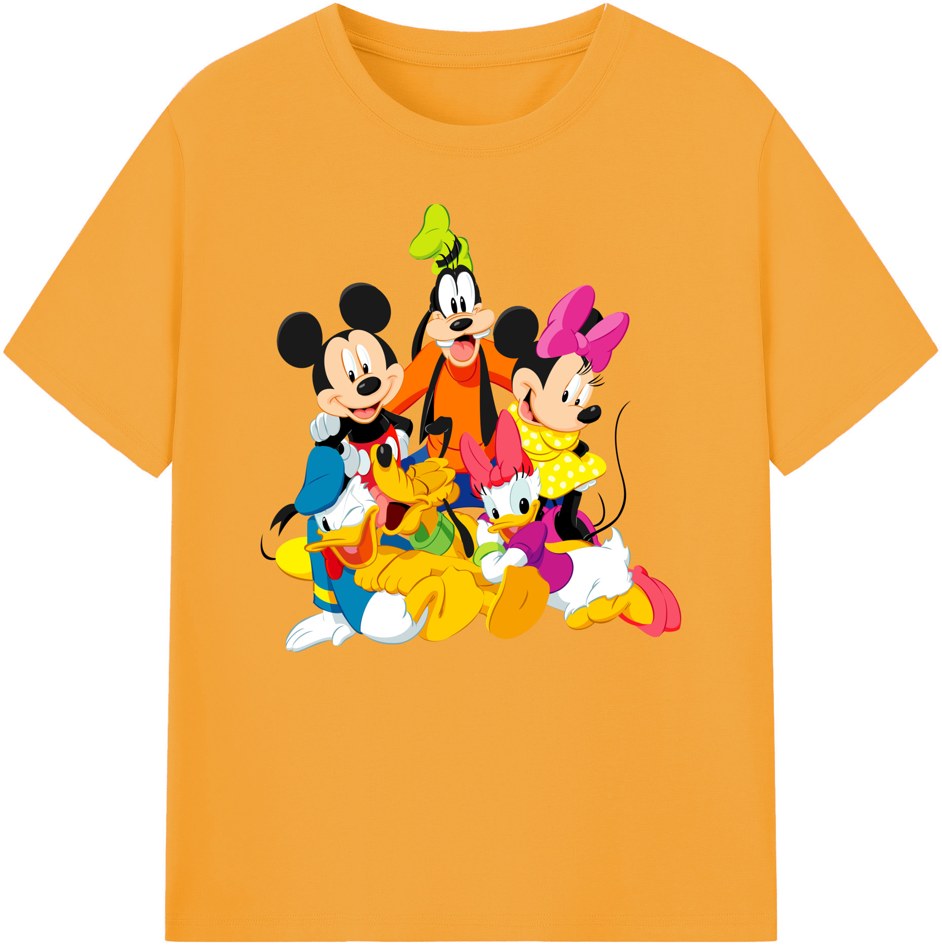ミッキーマウス Mickey Mouse 綿100％ メンズ半袖Tシャツ｜肌触りやわらか＆通気性