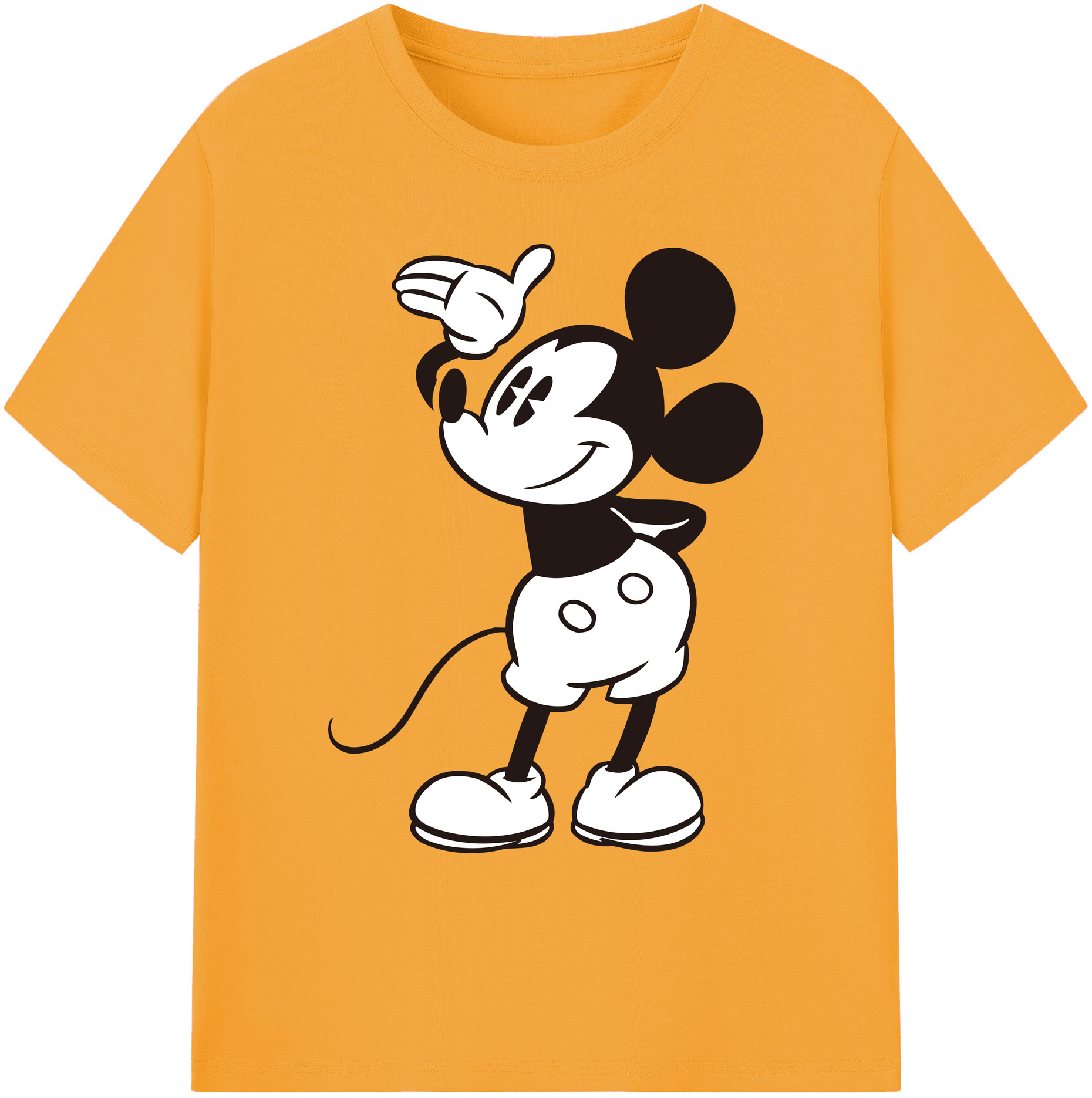 ミッキーマウス Mickey Mouse 綿100％ メンズ半袖Tシャツ｜肌触りやわらか＆通気性