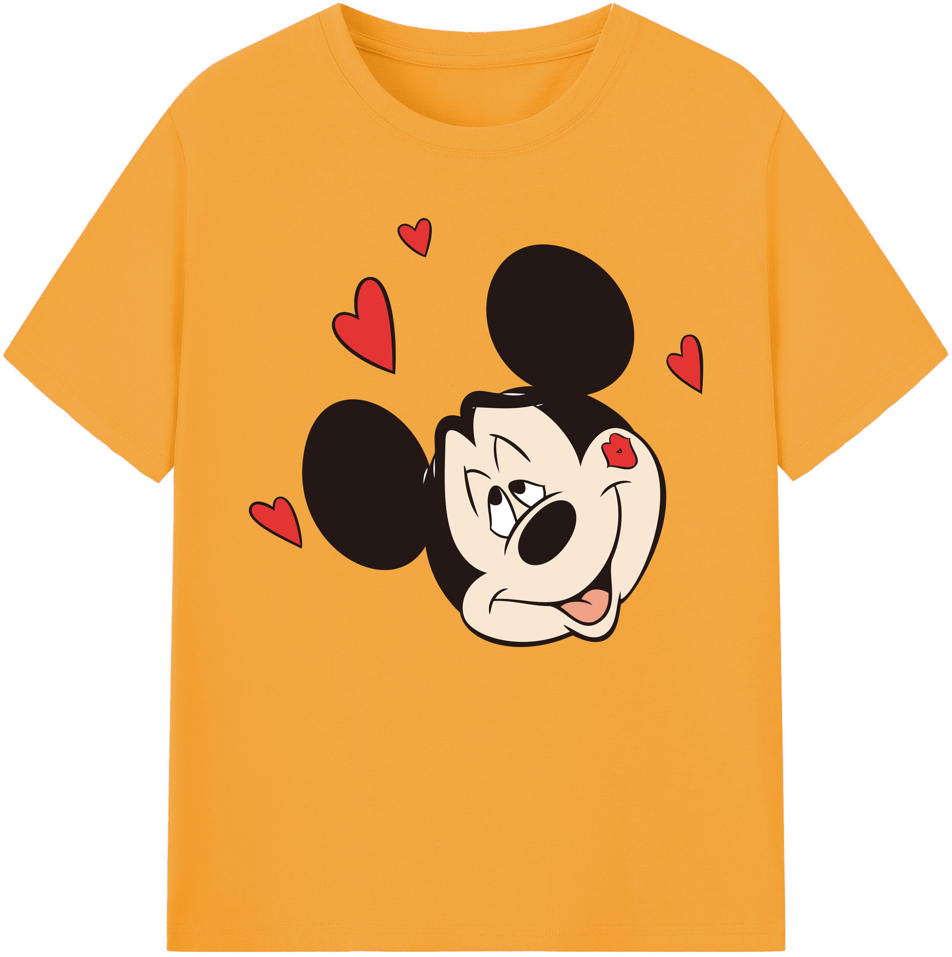 ミッキーマウス Mickey Mouse 綿100％ メンズ半袖Tシャツ｜肌触りやわらか＆通気性
