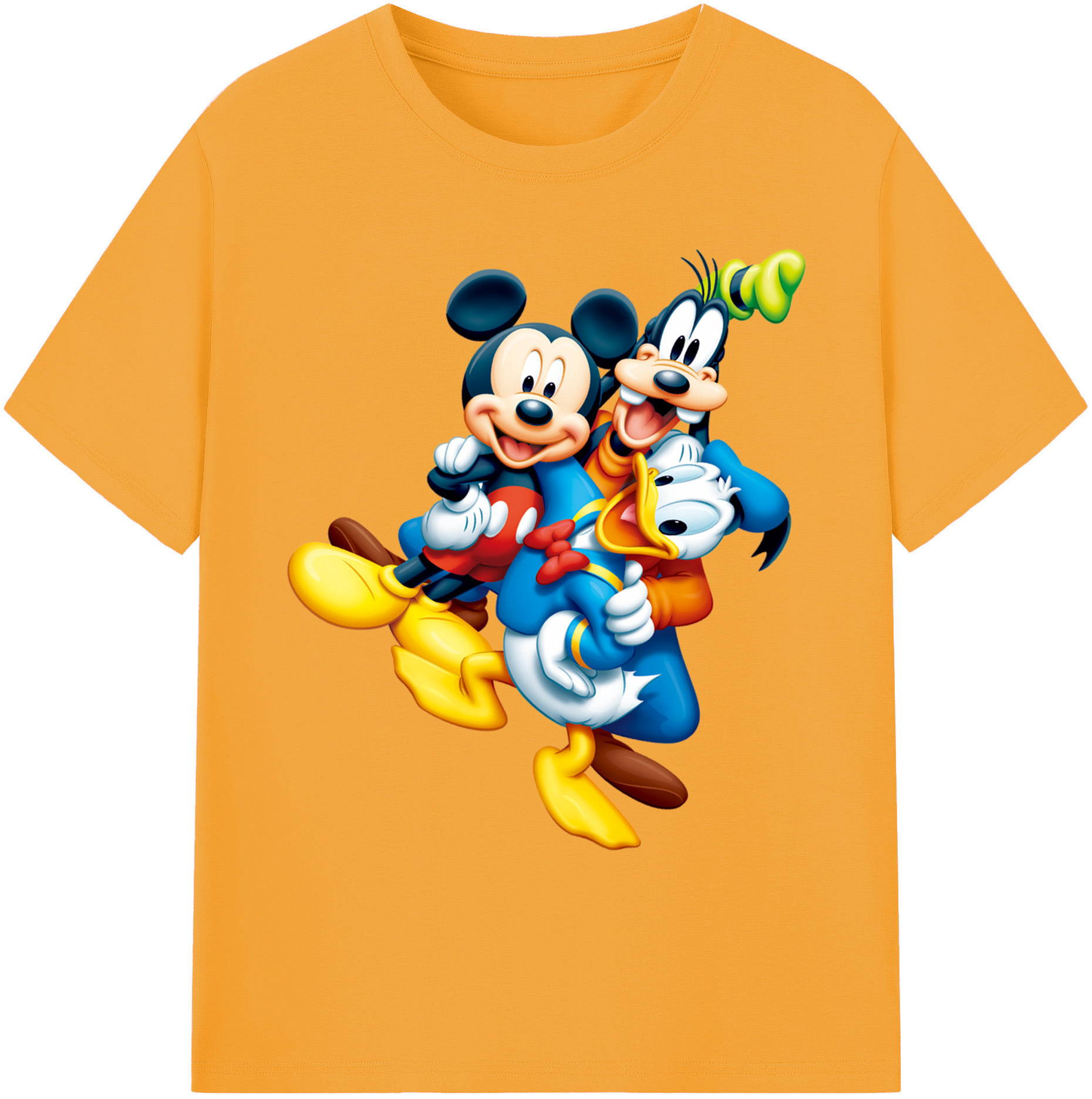 ミッキーマウス Mickey Mouse 綿100％ メンズ半袖Tシャツ｜肌触りやわらか＆通気性
