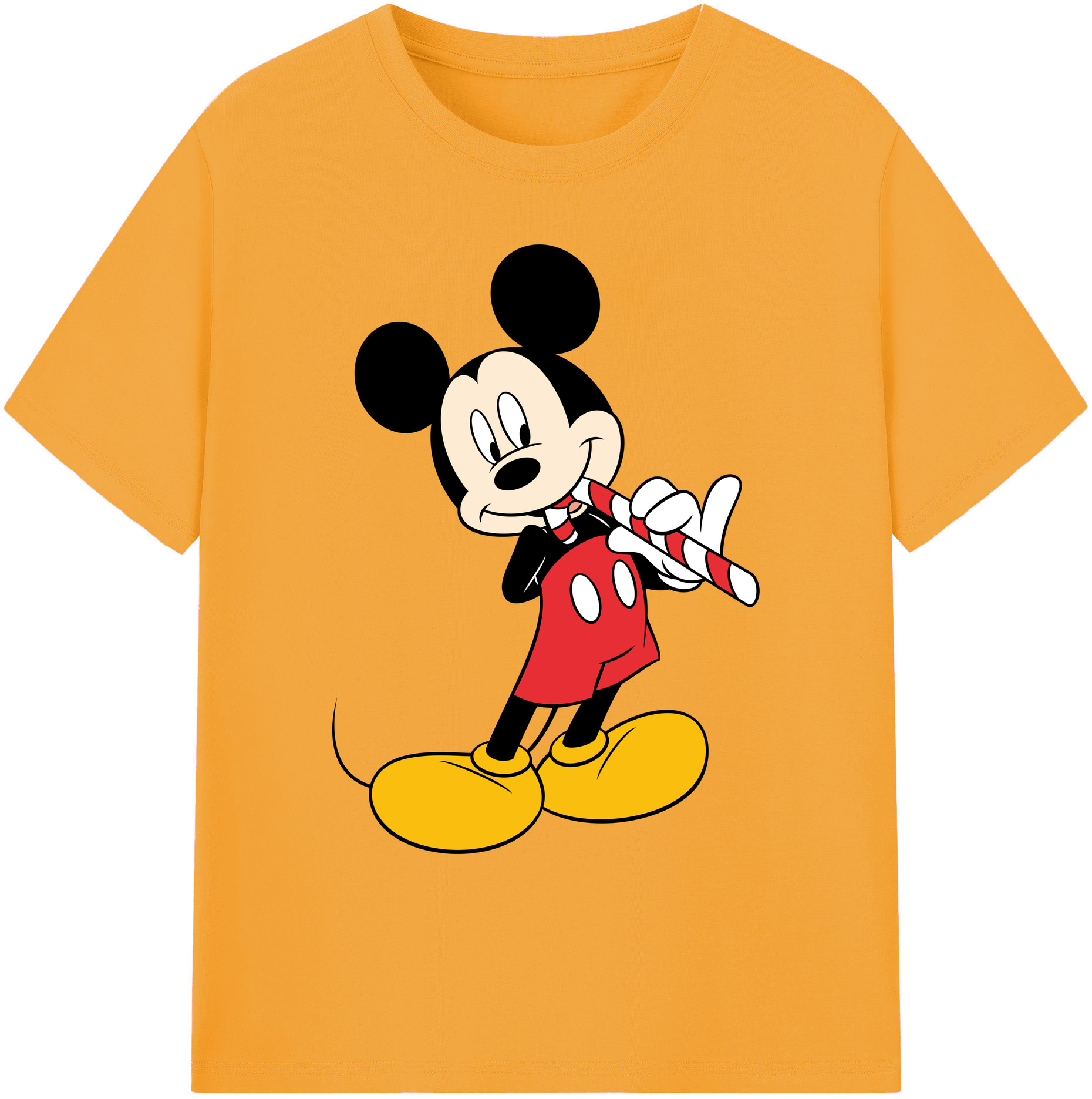 ミッキーマウス Mickey Mouse 綿100％ メンズ半袖Tシャツ｜肌触りやわらか＆通気性