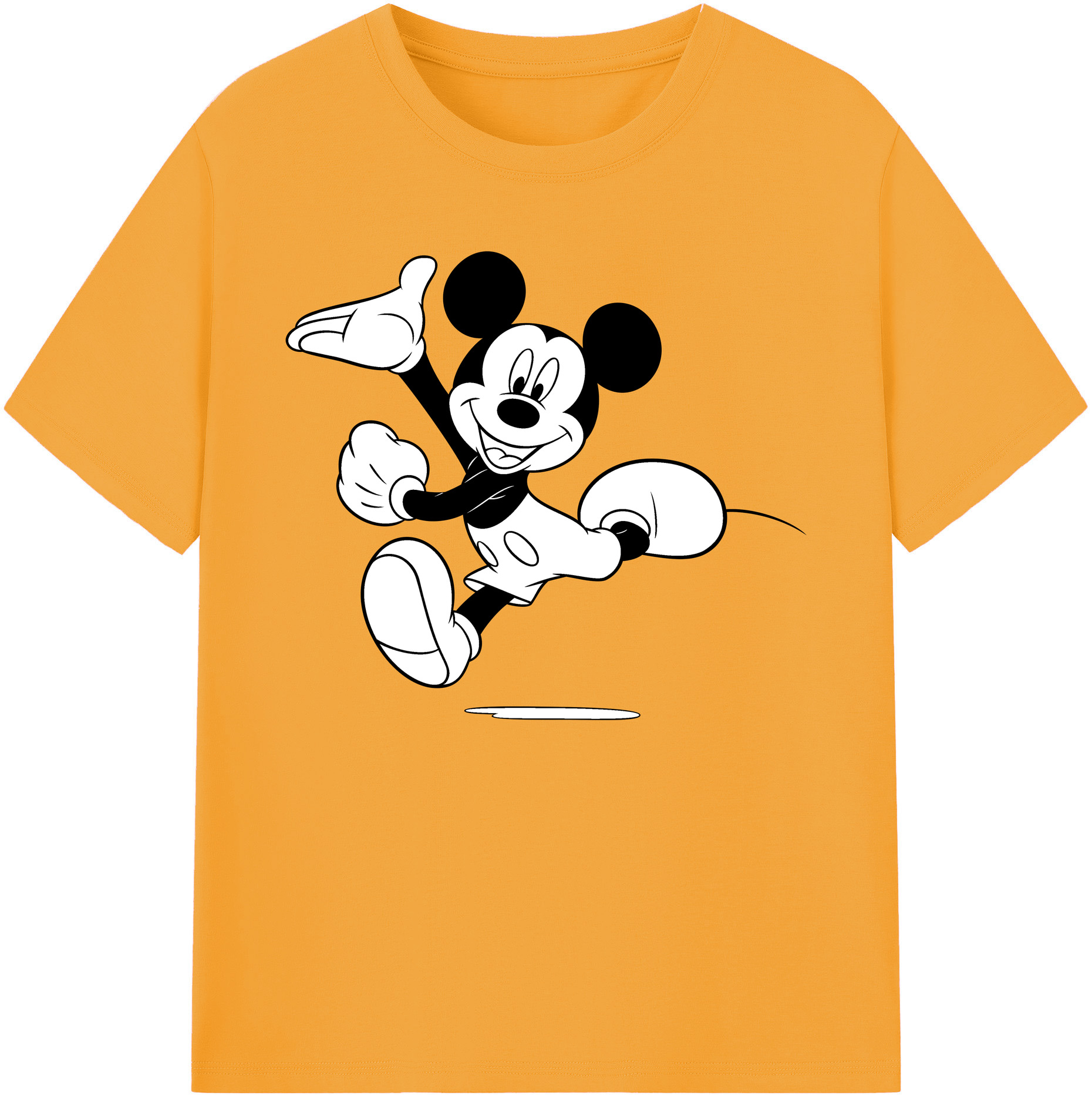 ミッキーマウス Mickey Mouse 綿100％ メンズ半袖Tシャツ｜肌触りやわらか＆通気性