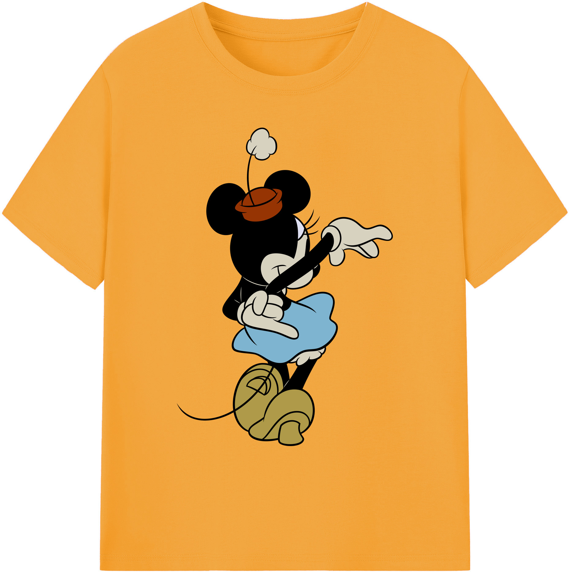 ミッキーマウス Mickey Mouse 綿100％ メンズ半袖Tシャツ｜肌触りやわらか＆通気性