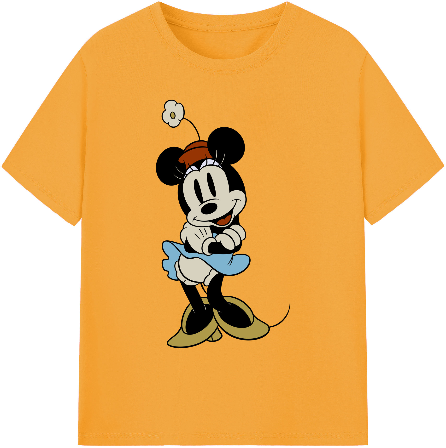 ミッキーマウス Mickey Mouse 綿100％ メンズ半袖Tシャツ｜肌触りやわらか＆通気性