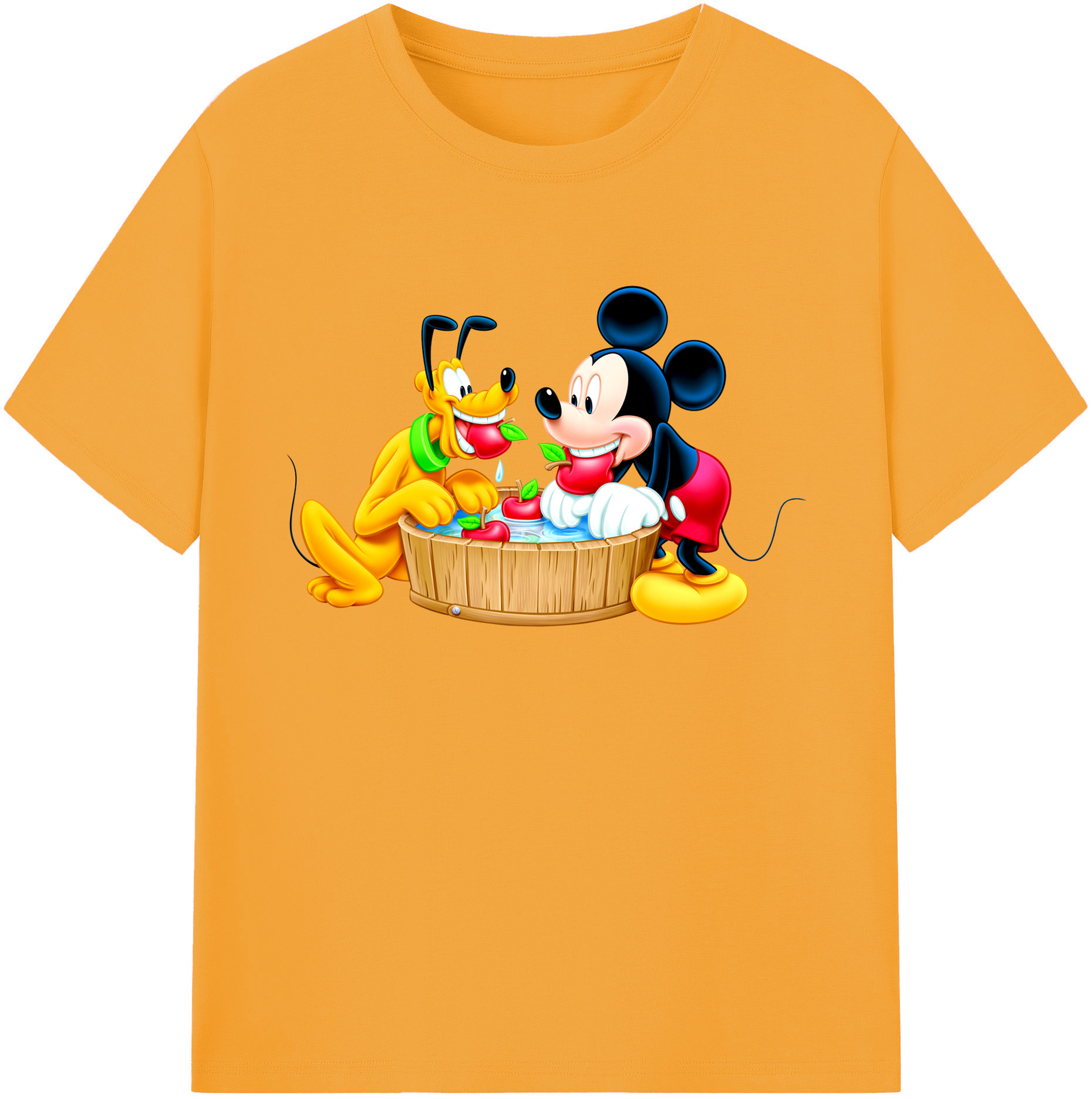ミッキーマウス Mickey Mouse 綿100％ メンズ半袖Tシャツ｜肌触りやわらか＆通気性