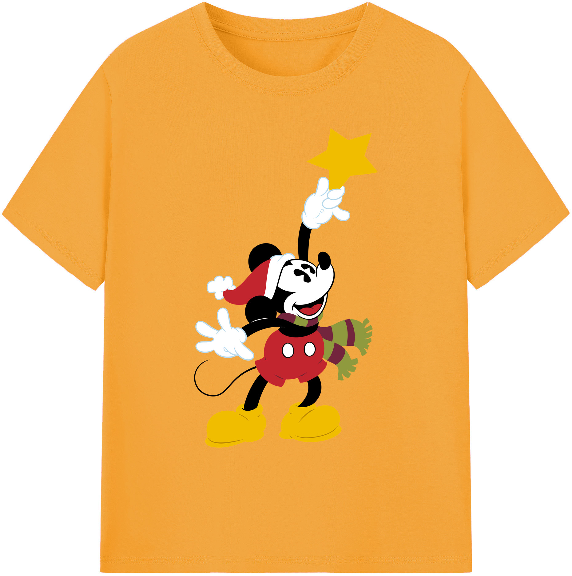 ミッキーマウス Mickey Mouse 綿100％ メンズ半袖Tシャツ｜肌触りやわらか＆通気性