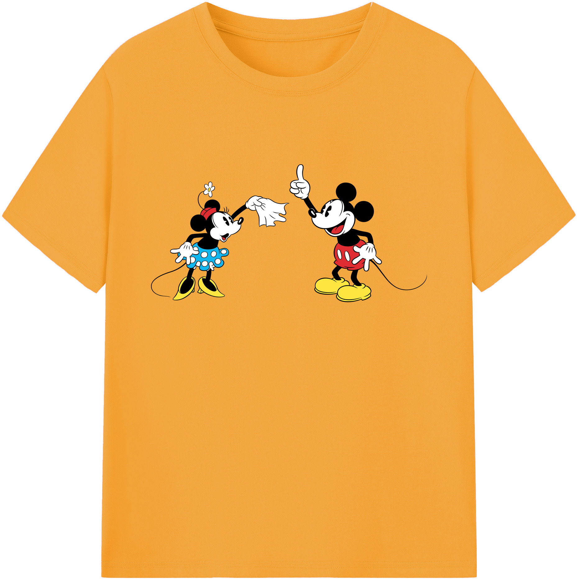 ミッキーマウス Mickey Mouse 綿100％ メンズ半袖Tシャツ｜肌触りやわらか＆通気性