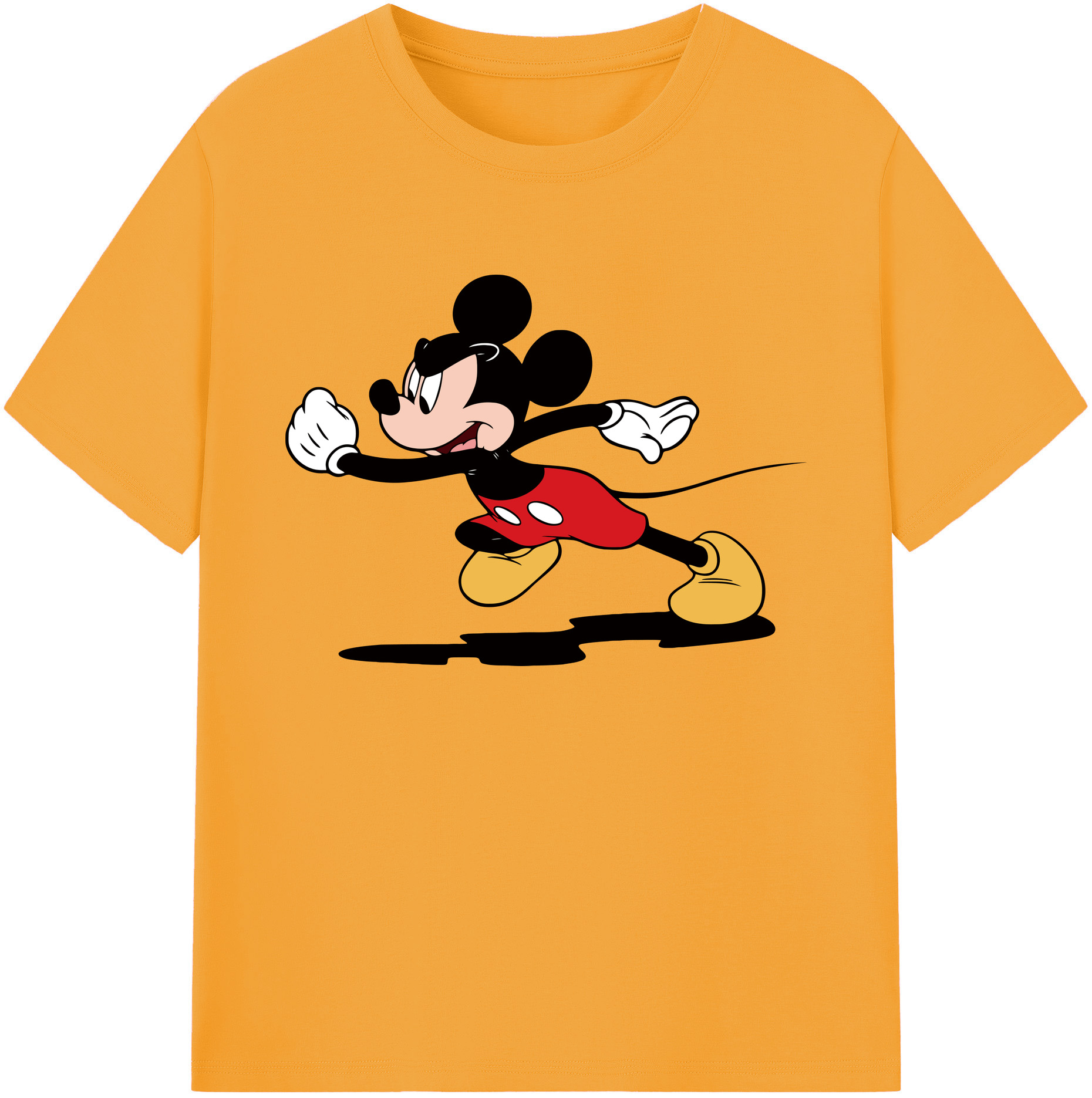 ミッキーマウス Mickey Mouse 綿100％ メンズ半袖Tシャツ｜肌触りやわらか＆通気性