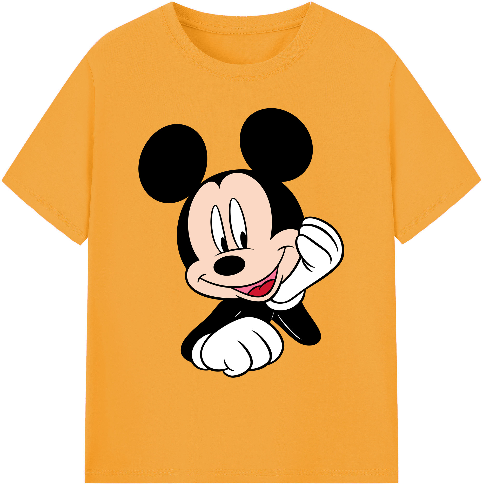 ミッキーマウス Mickey Mouse 綿100％ メンズ半袖Tシャツ｜肌触りやわらか＆通気性