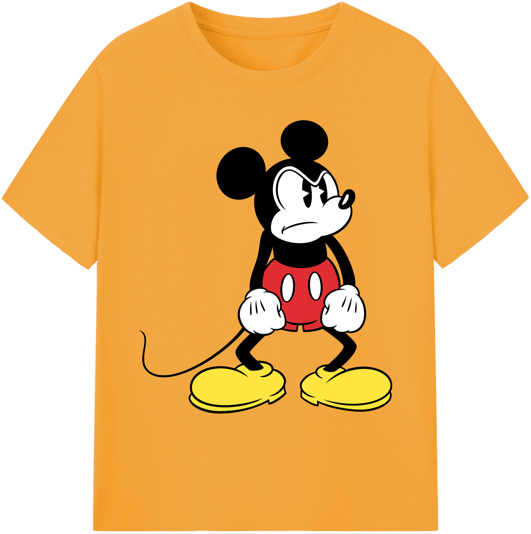 ミッキーマウス Mickey Mouse 綿100％ メンズ半袖Tシャツ｜肌触りやわらか＆通気性