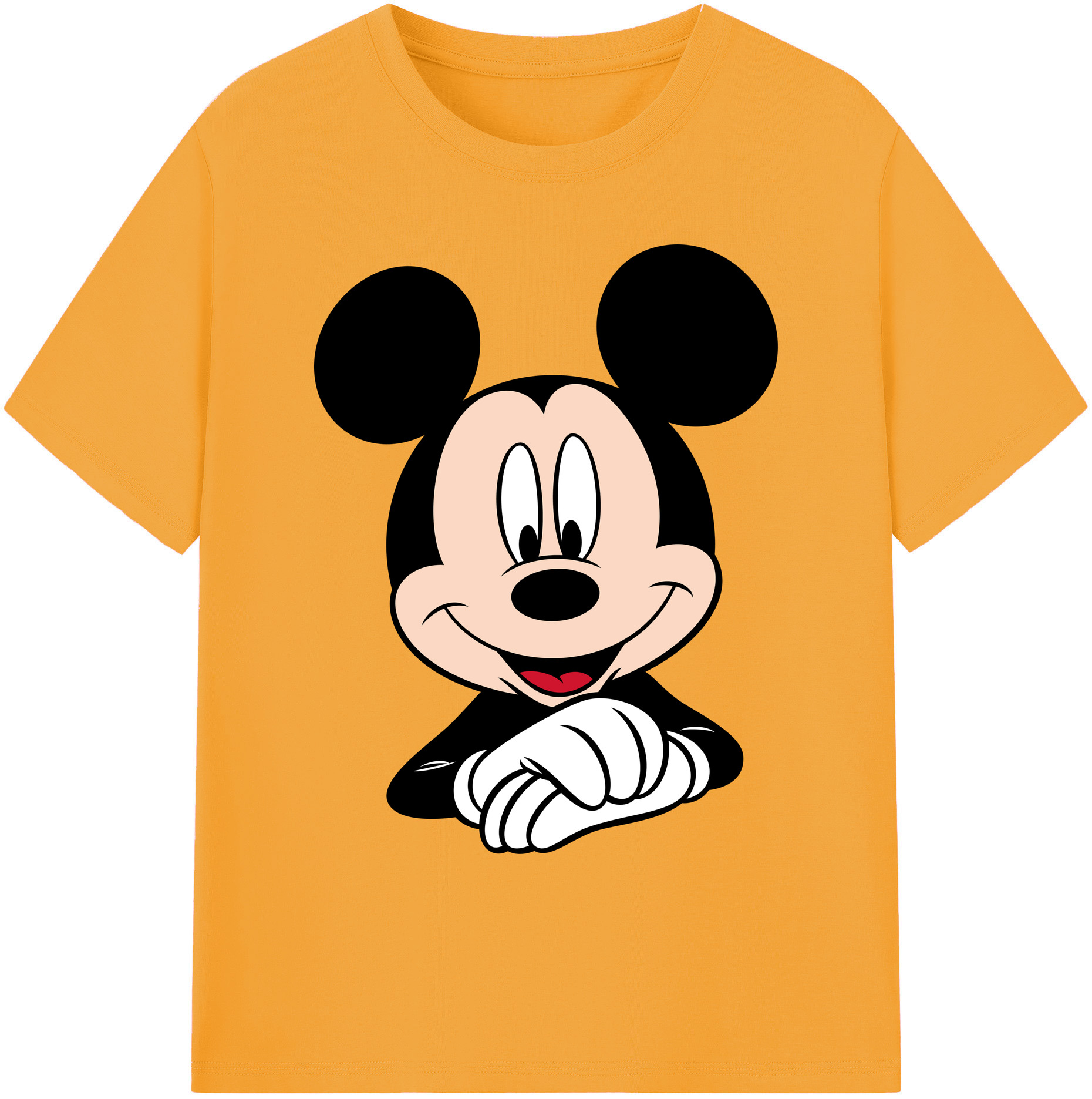 ミッキーマウス Mickey Mouse 綿100％ メンズ半袖Tシャツ｜肌触りやわらか＆通気性