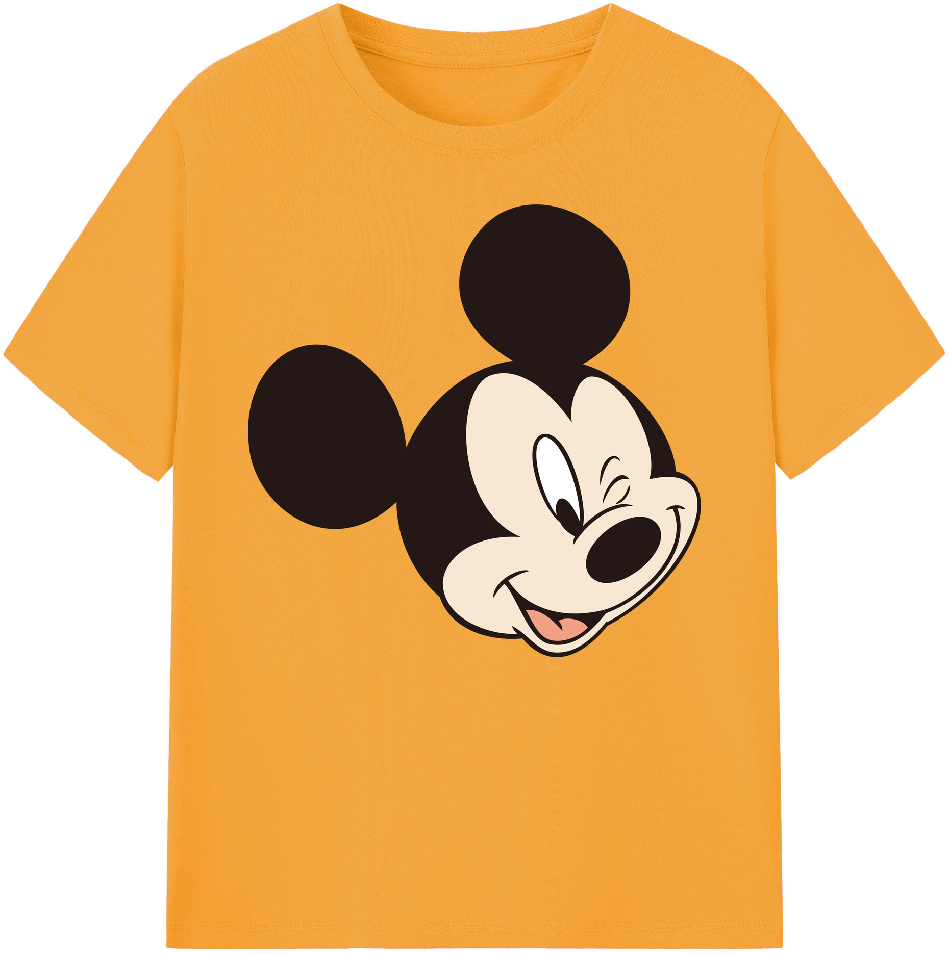 ミッキーマウス Mickey Mouse 綿100％ メンズ半袖Tシャツ｜肌触りやわらか＆通気性